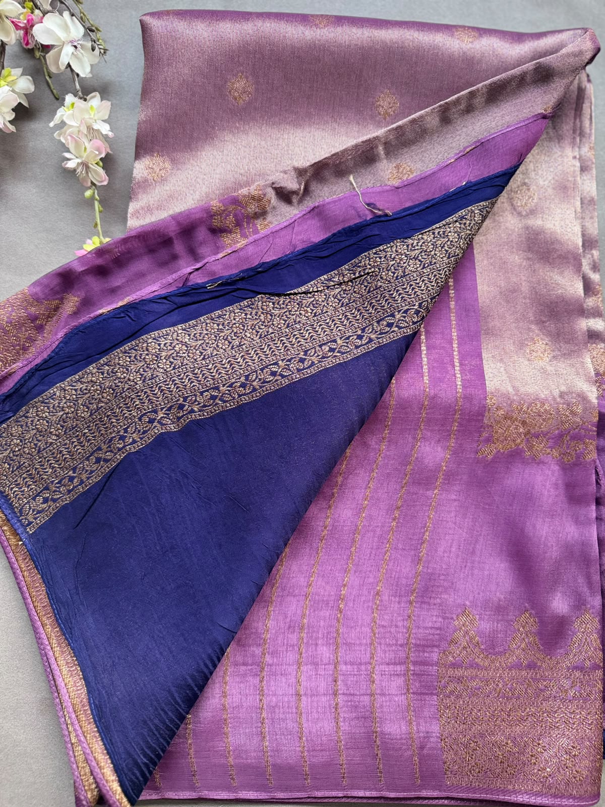 Mauve Tussar Georgette Saree 108