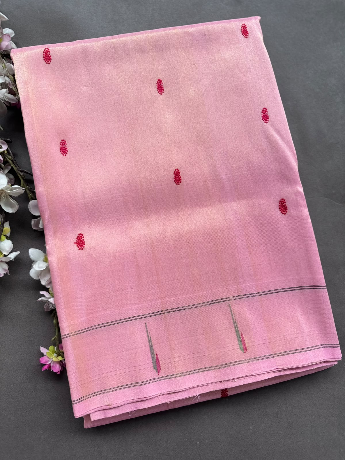 Pink Pure Paithani Tissue Saree (Swara)