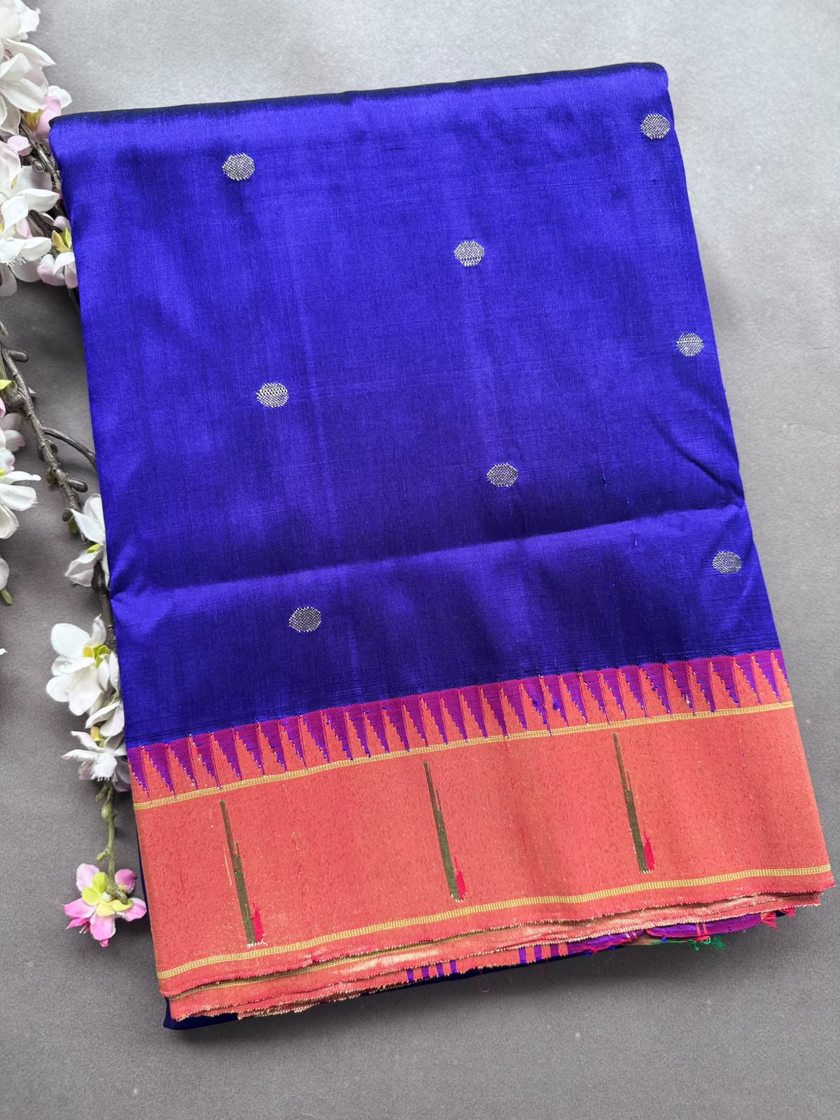 Royal Blue Pure Paithani Silk Saree (Swara)