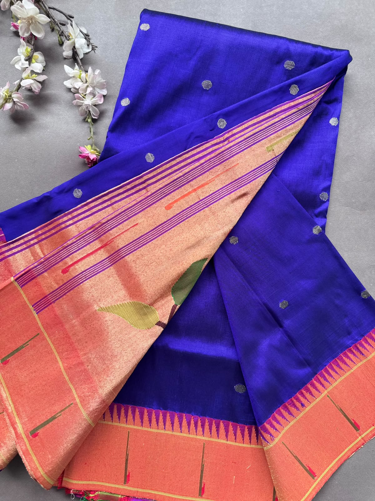 Royal Blue Pure Paithani Silk Saree (Swara)