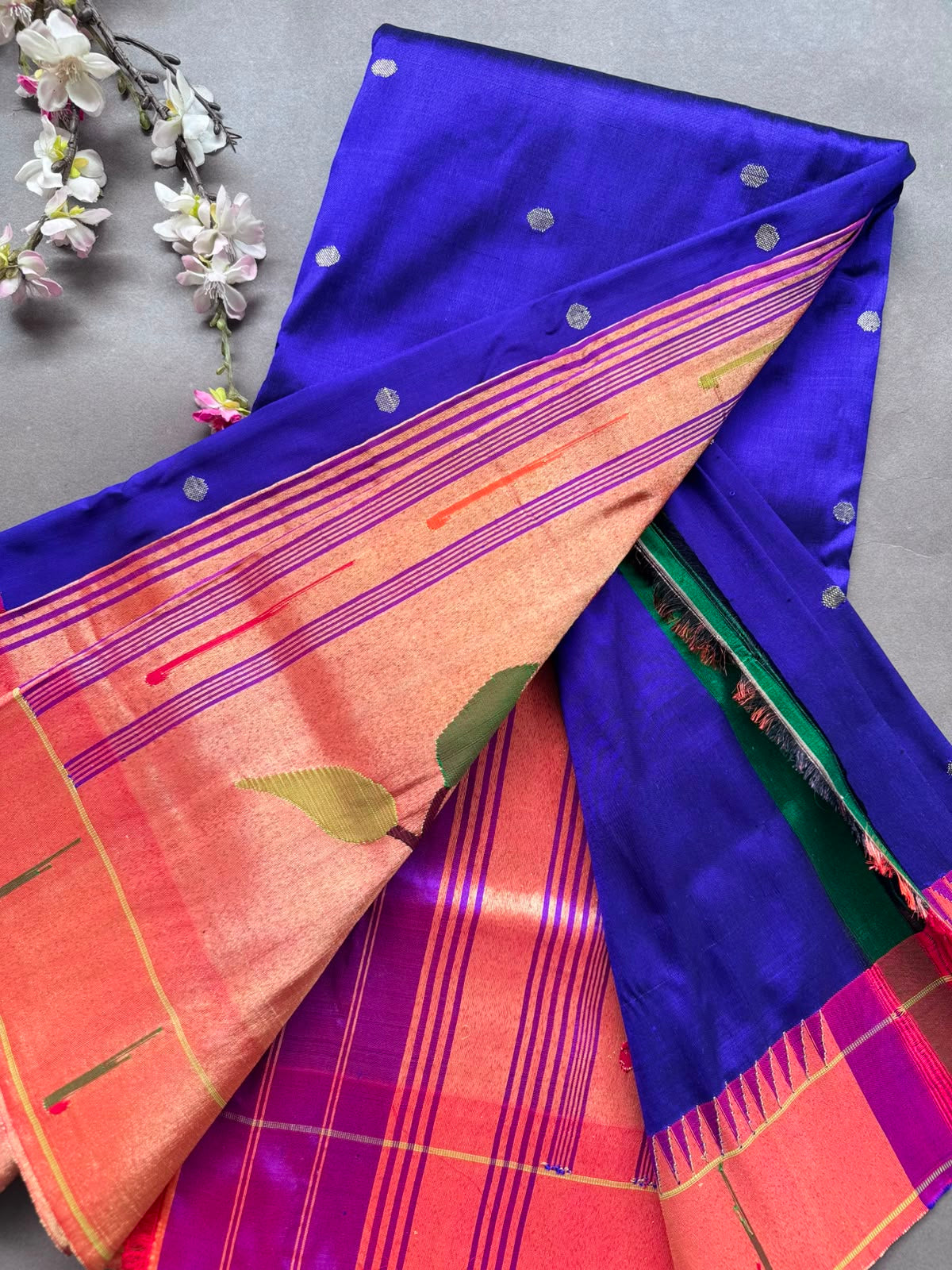 Royal Blue Pure Paithani Silk Saree (Swara)