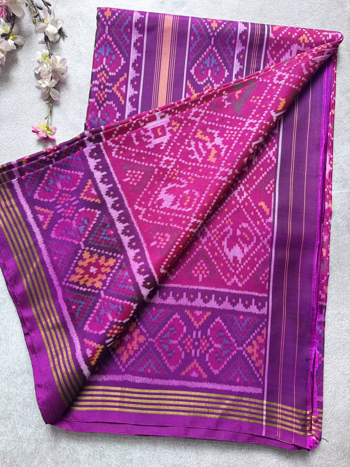 Purple Pure Patola Silk Saree (Swara)