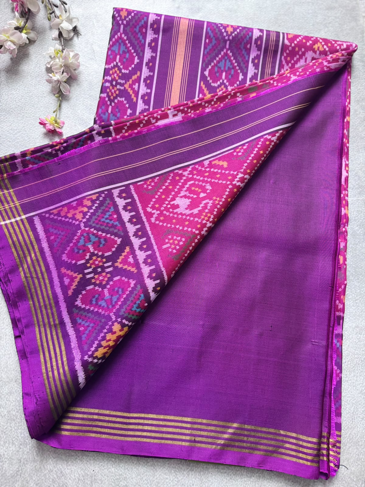 Purple Pure Patola Silk Saree (Swara)