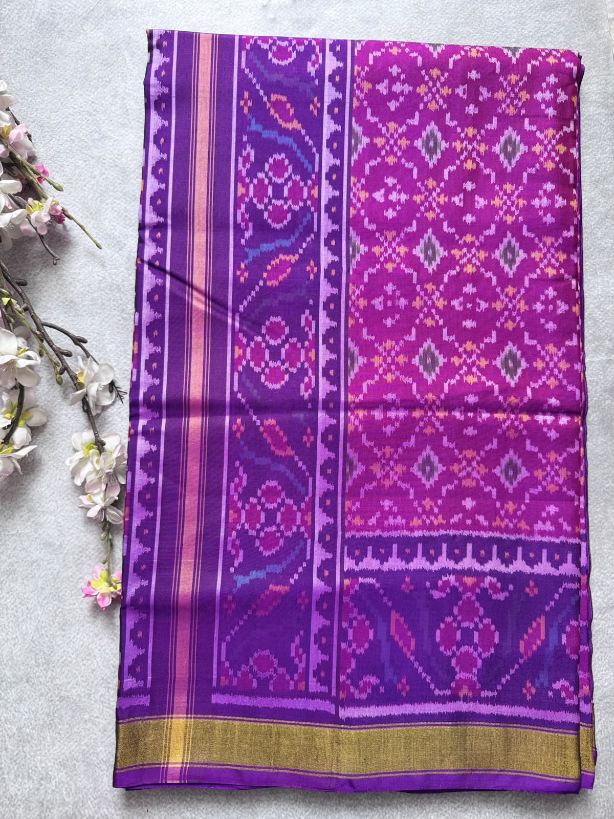 Purple Pure Patola Silk Saree (Swara)
