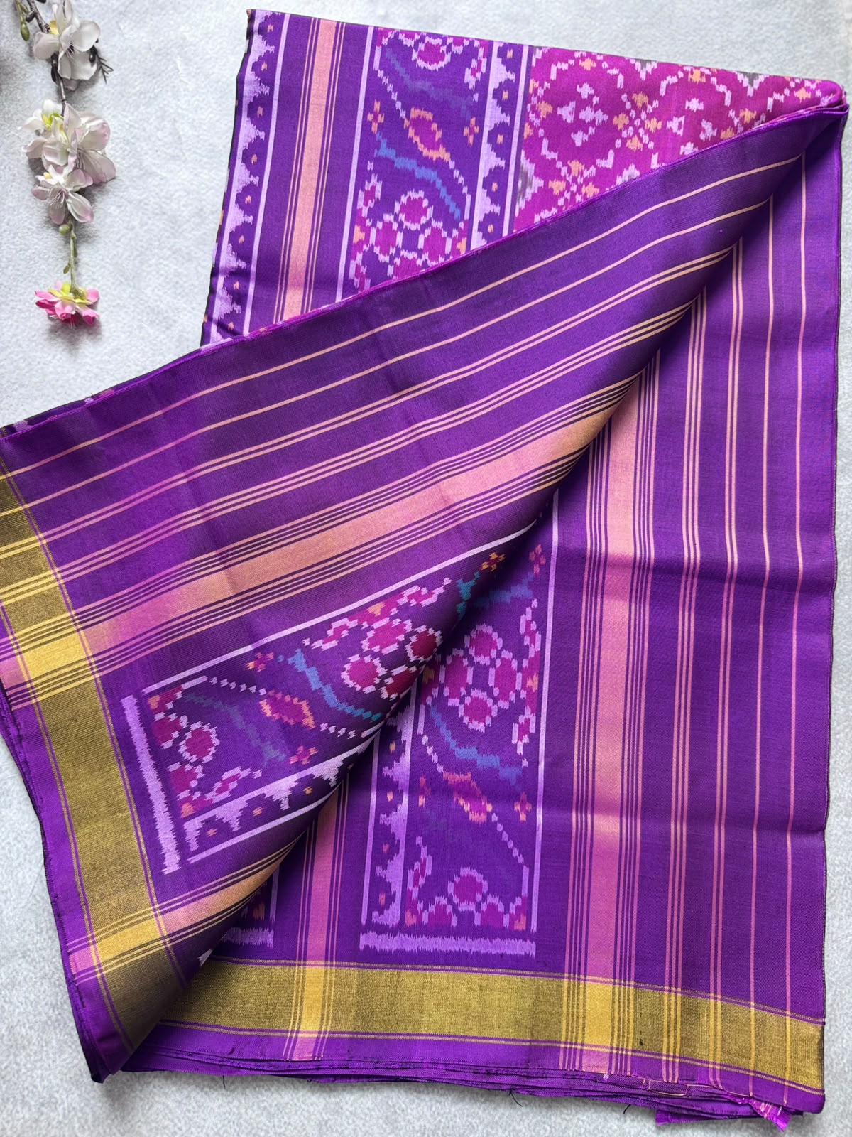 Purple Pure Patola Silk Saree (Swara)