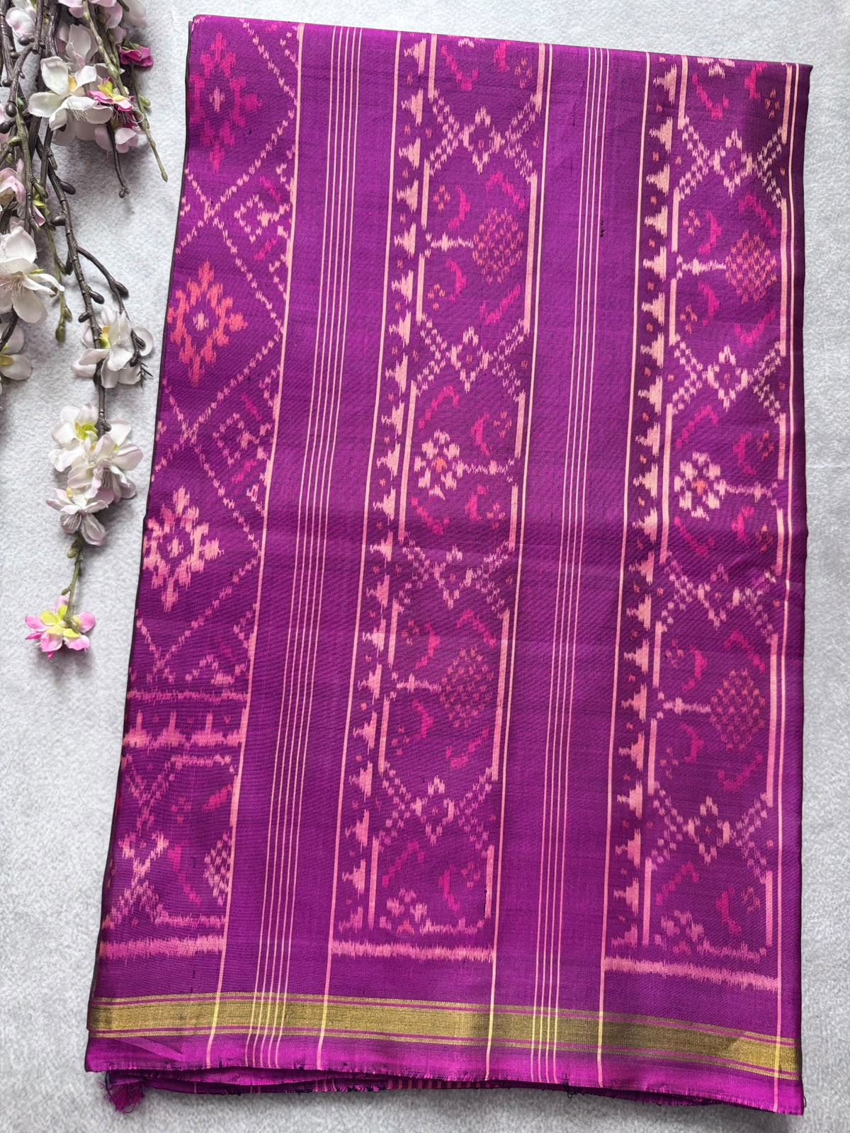 Magenta Pure Patola Silk Saree (Swara)