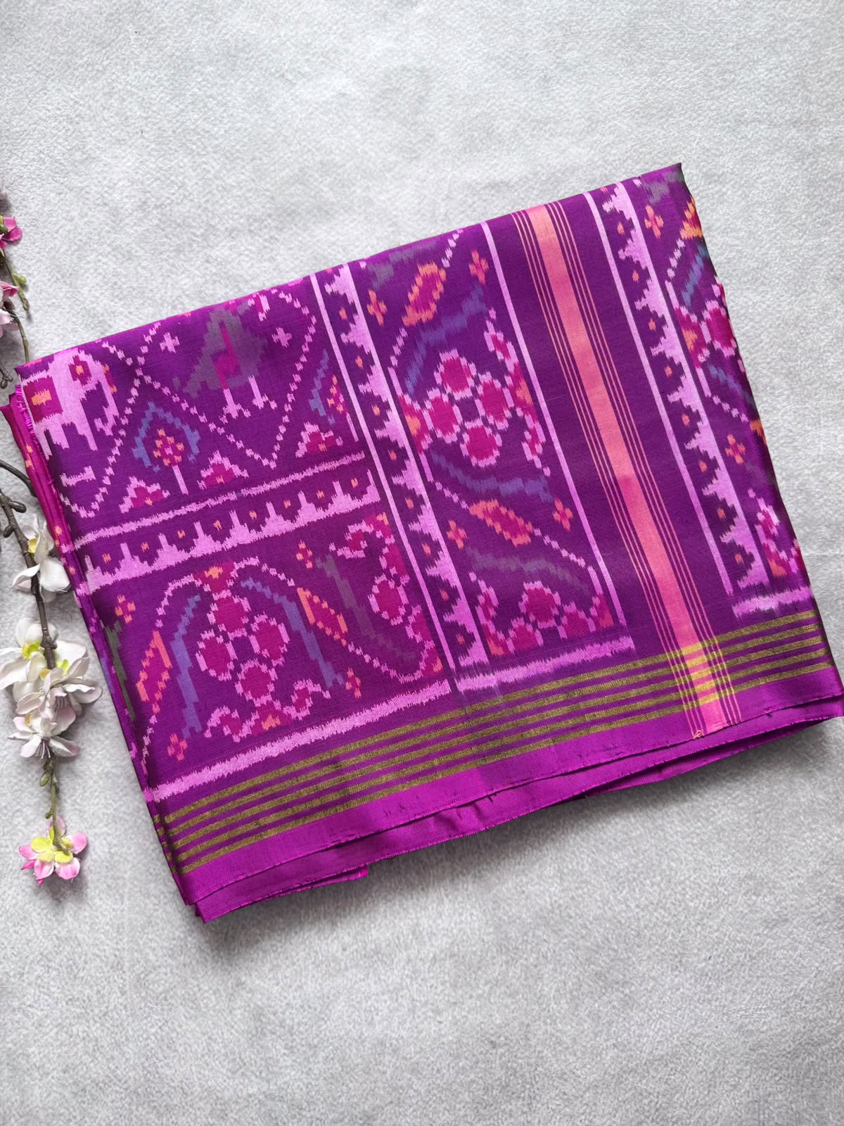 Magenta Pure Patola Silk Saree (Swara)