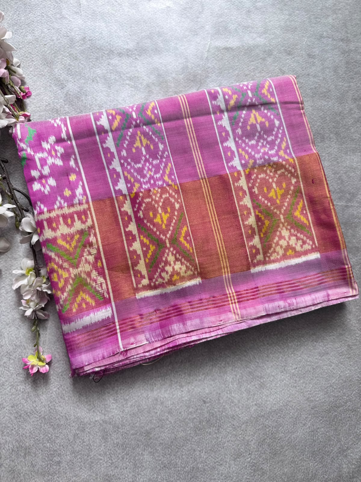 Pink Pure Patola Silk Saree (Swara)