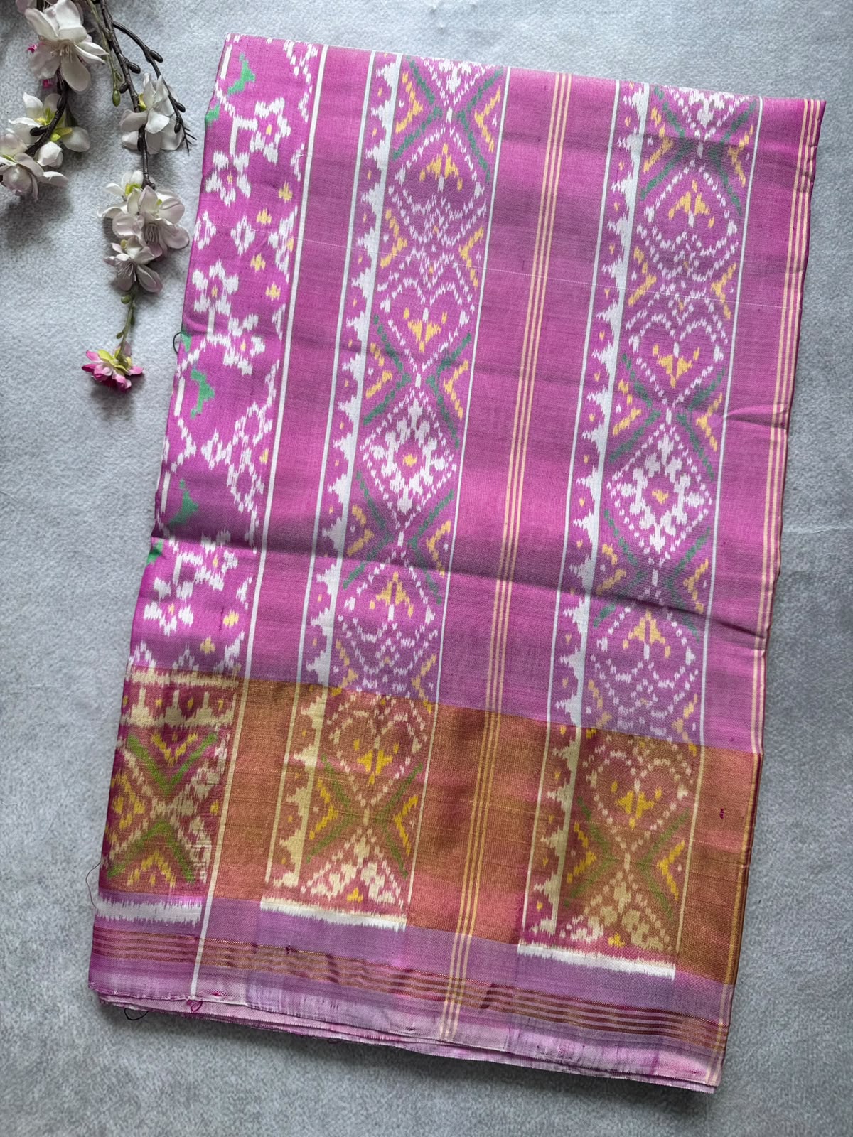Pink Pure Patola Silk Saree (Swara)