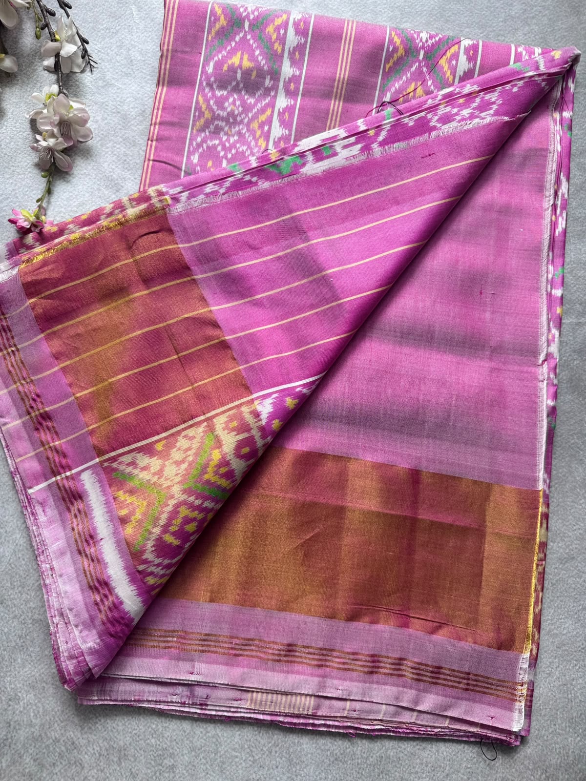 Pink Pure Patola Silk Saree (Swara)