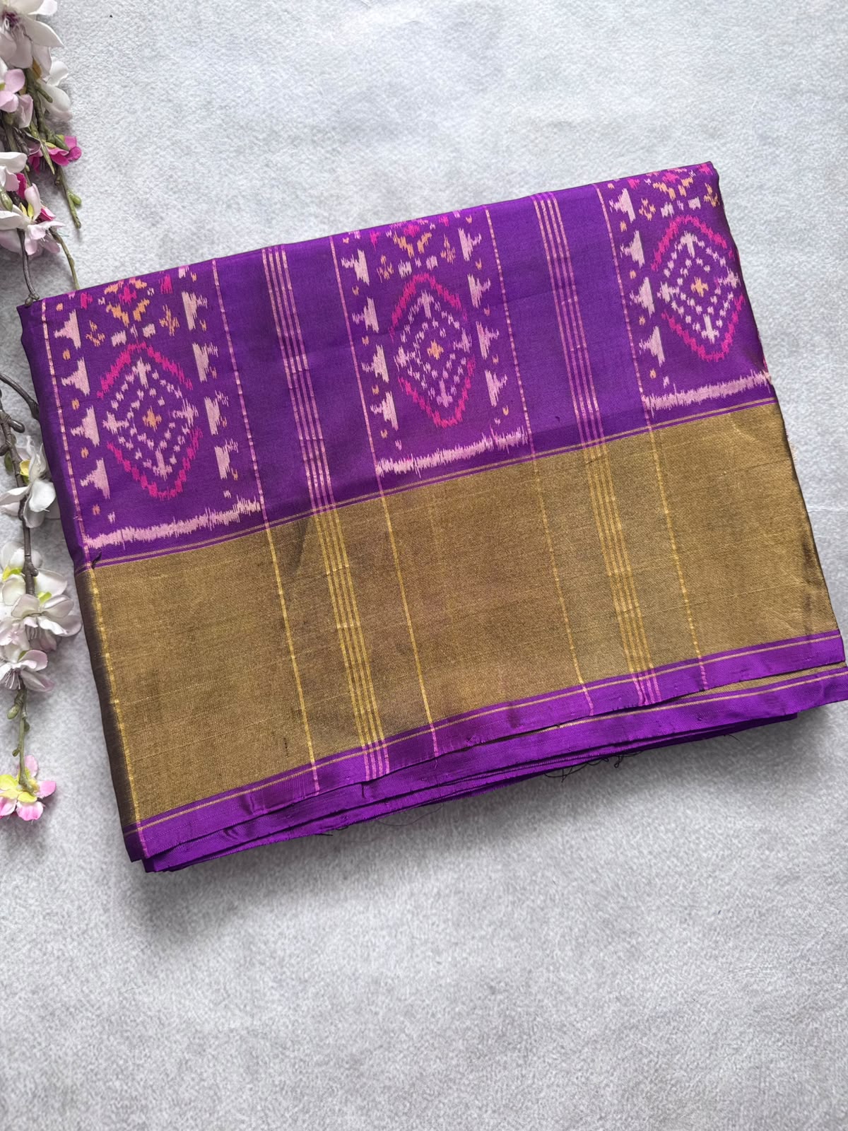 Purple Pure Patola Silk Saree (Swara)