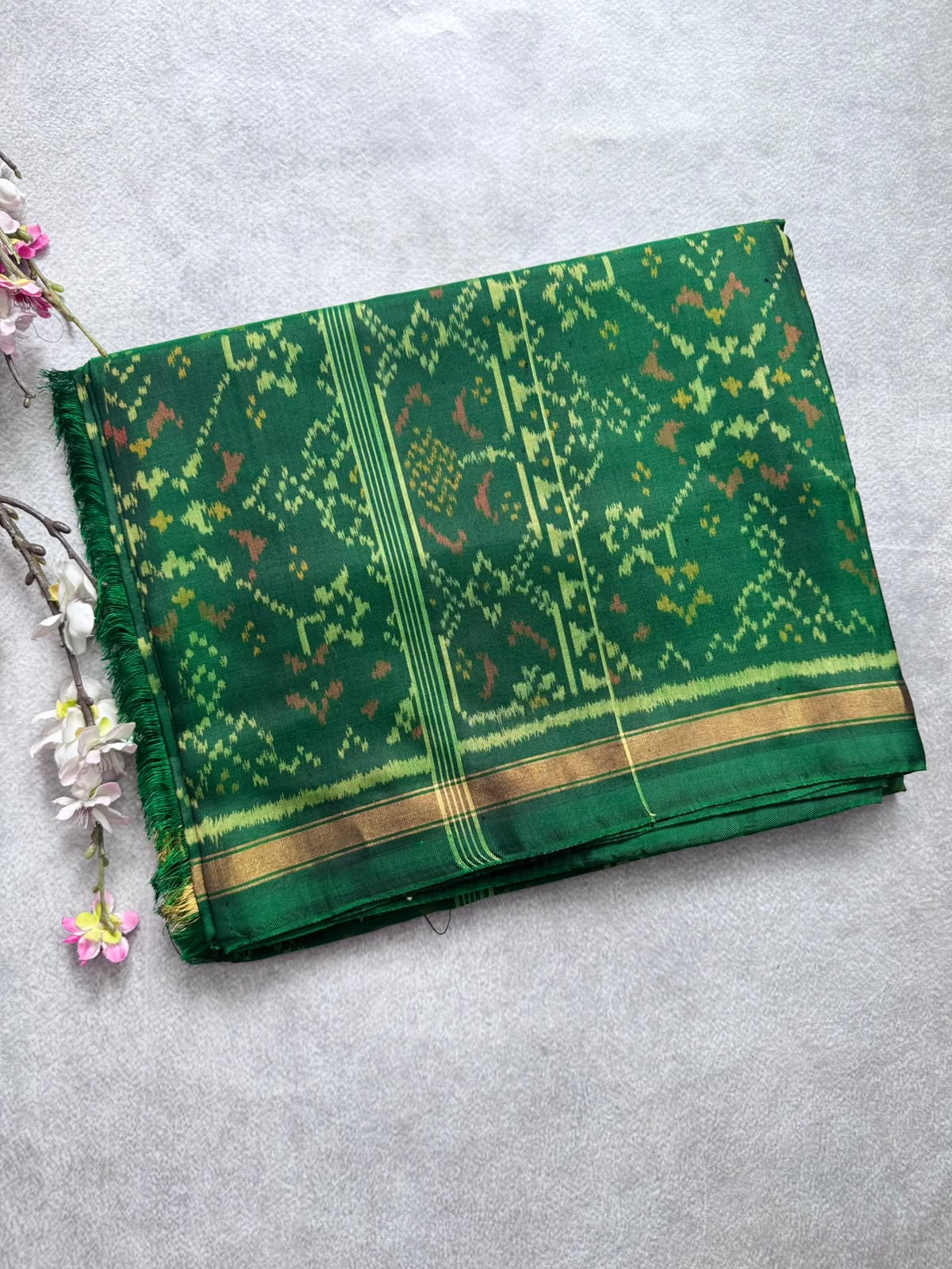 Green Pure Patola Silk Saree (Swara)