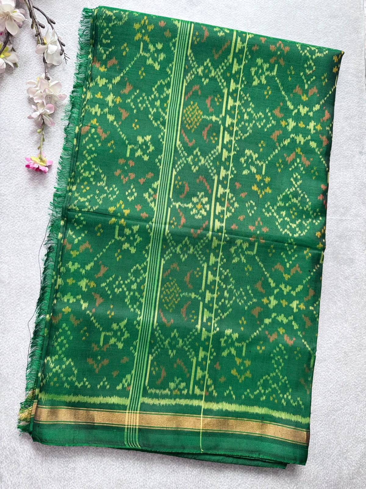 Green Pure Patola Silk Saree (Swara)
