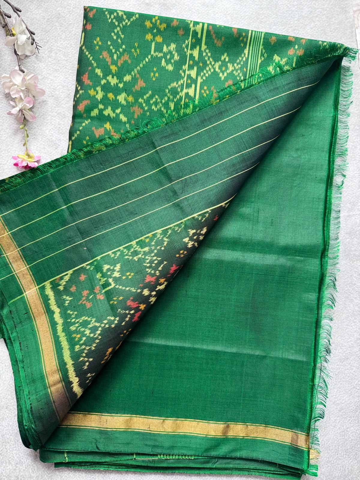Green Pure Patola Silk Saree (Swara)
