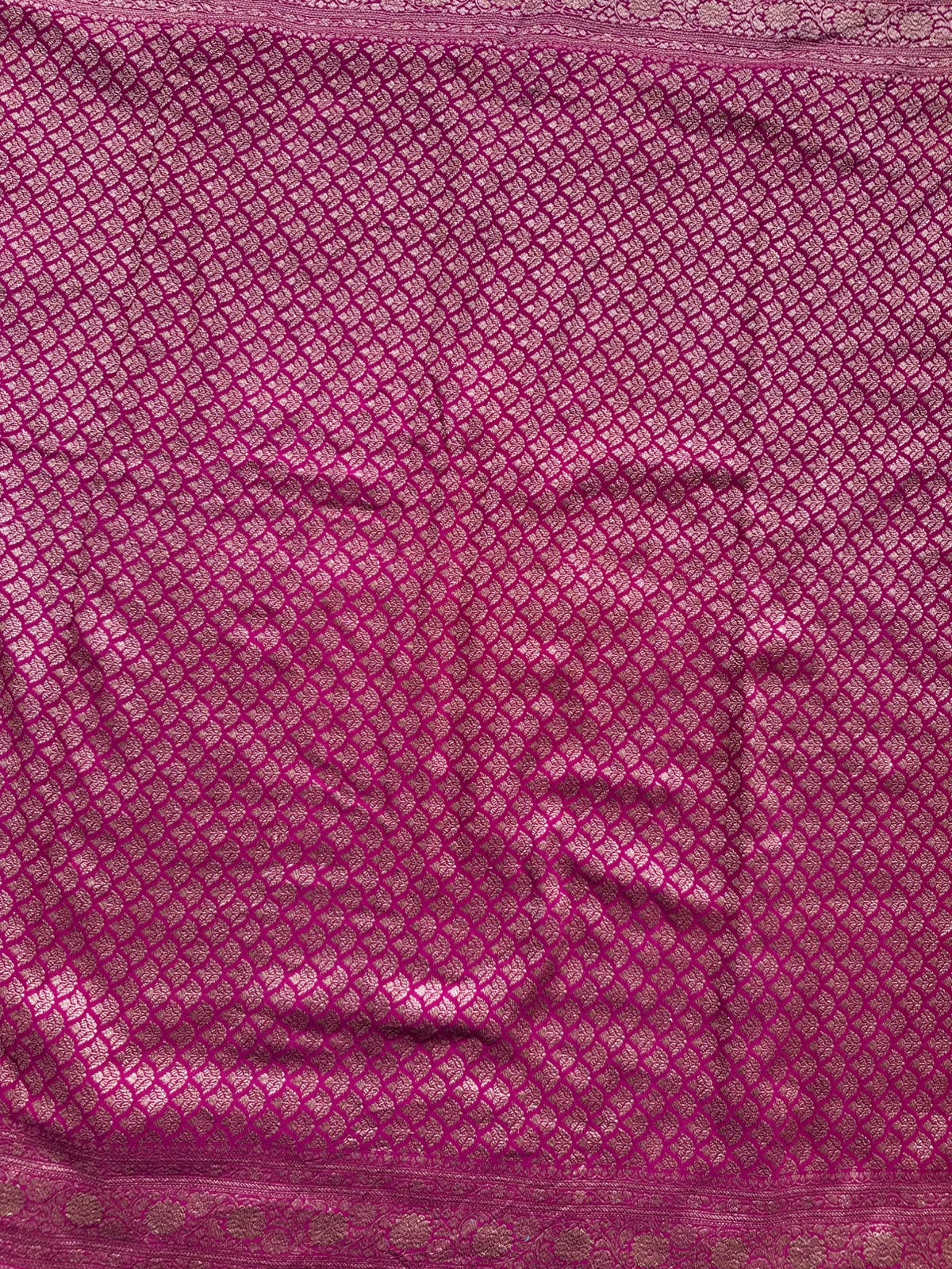 Magenta n Orange Half n Half Pure Benarasi Saree 109
