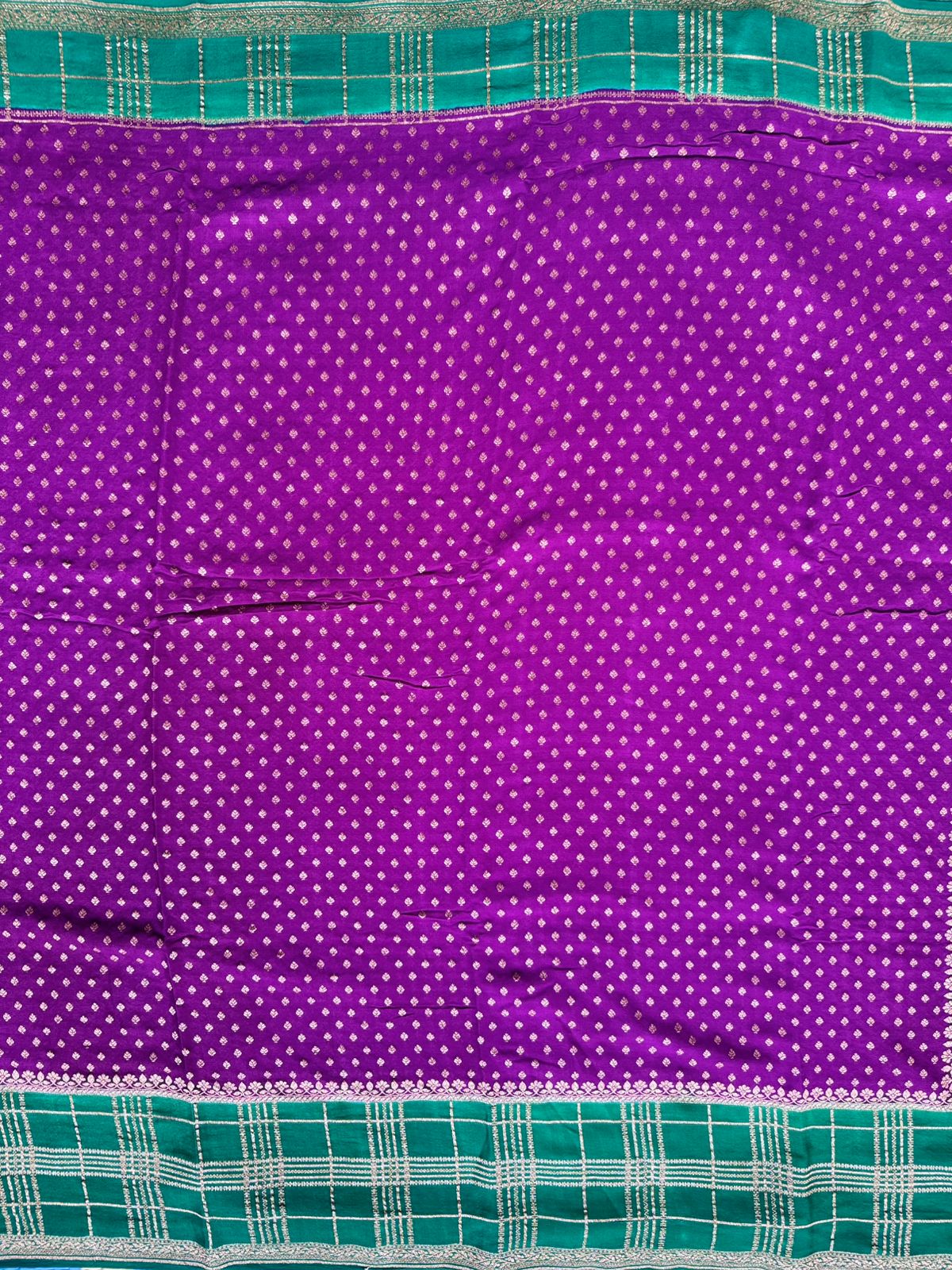 Purple Pure Benarasi Crepe Saree 109