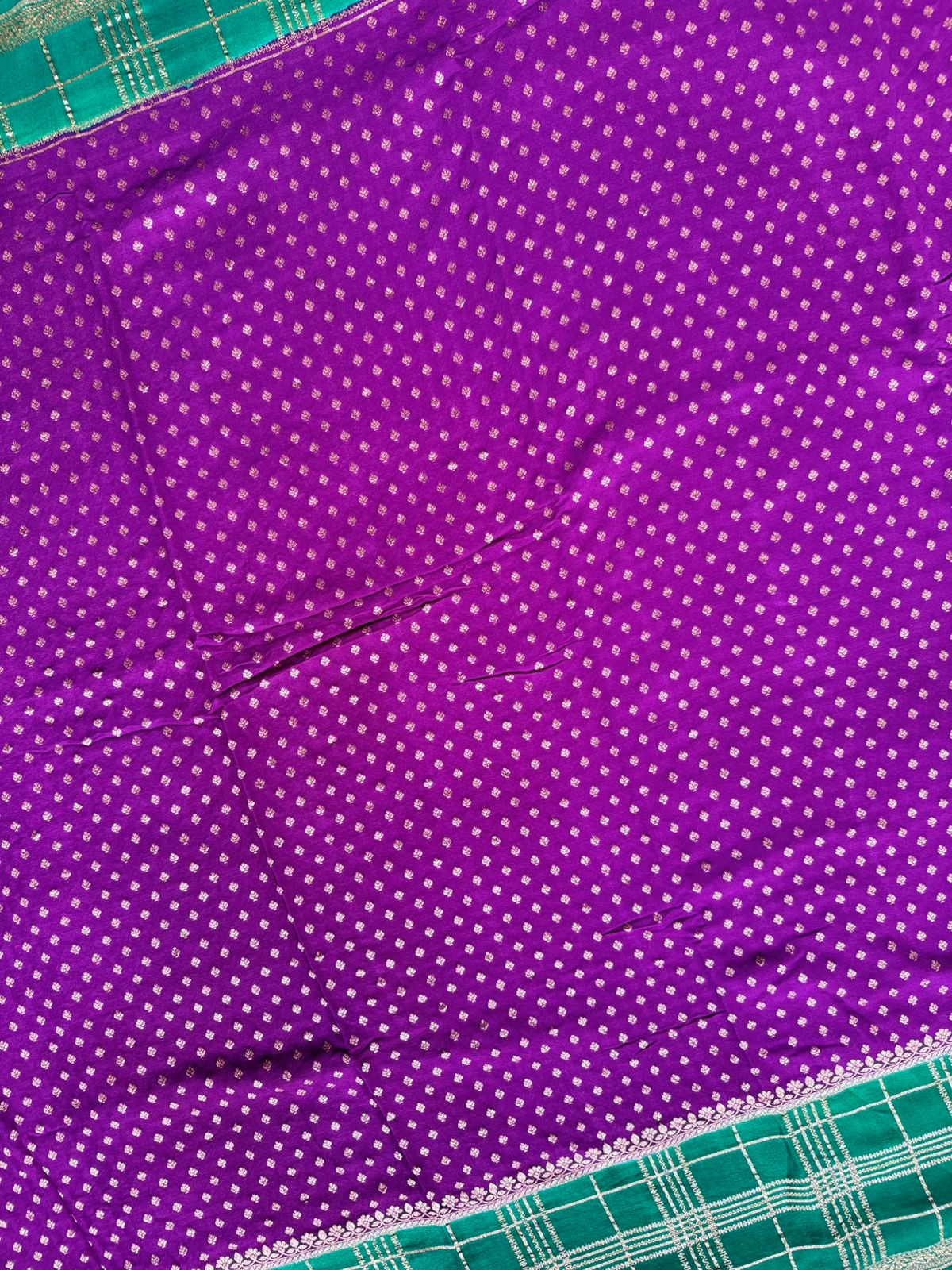 Purple Pure Benarasi Crepe Saree 109
