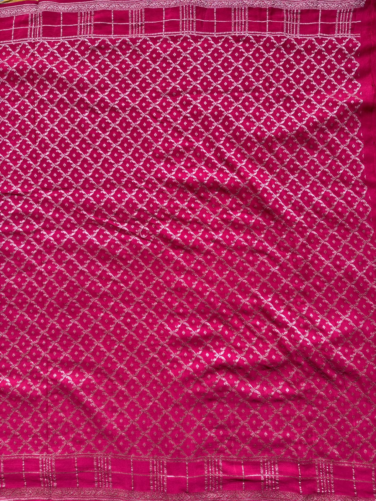 Mustard Pure Benarasi Crepe Saree 109