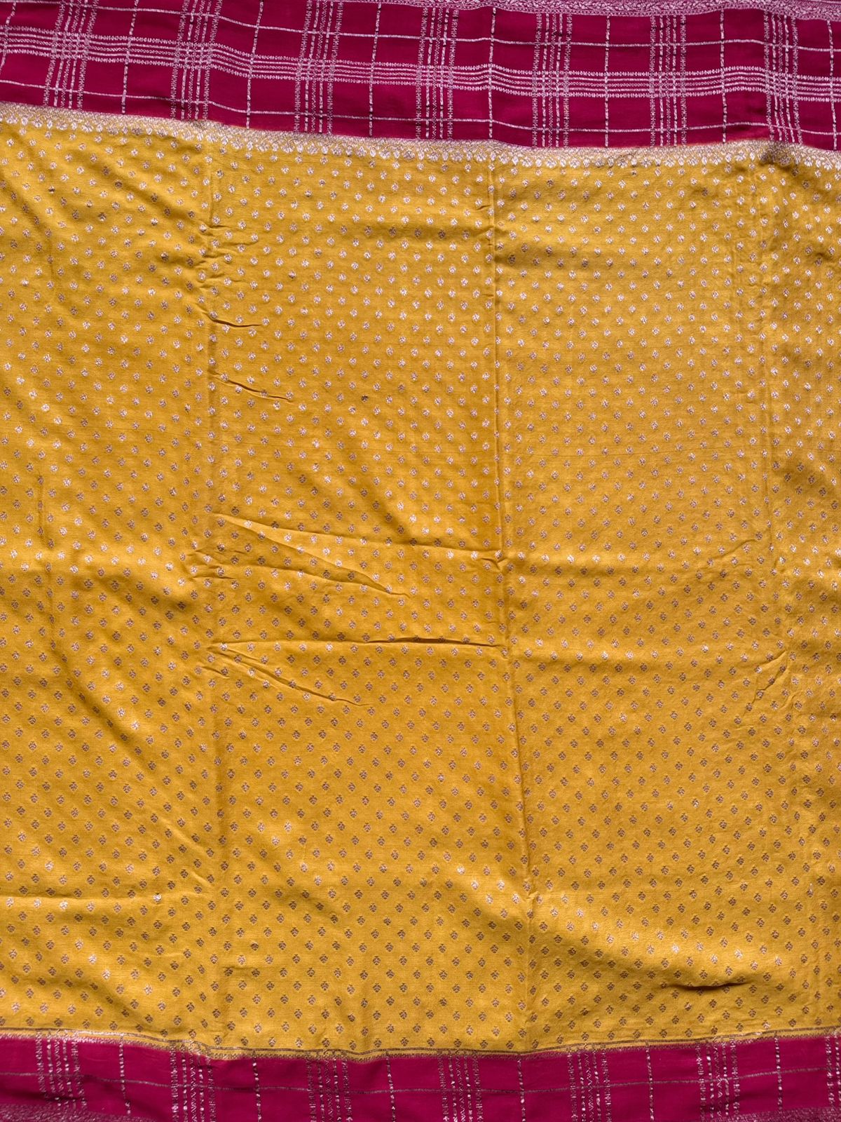 Mustard Pure Benarasi Crepe Saree 109