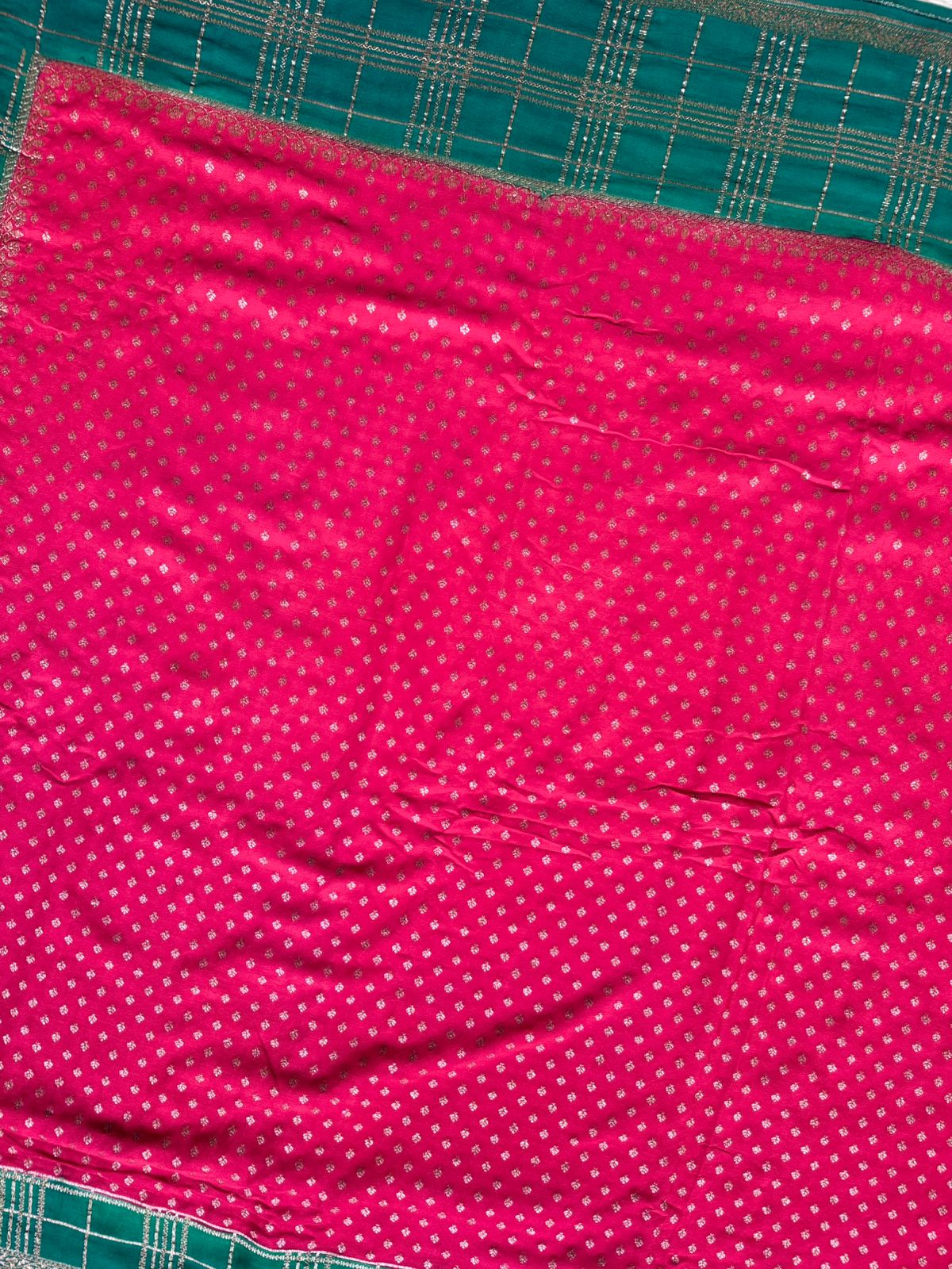 Red Pure Benarasi Crepe Saree 109