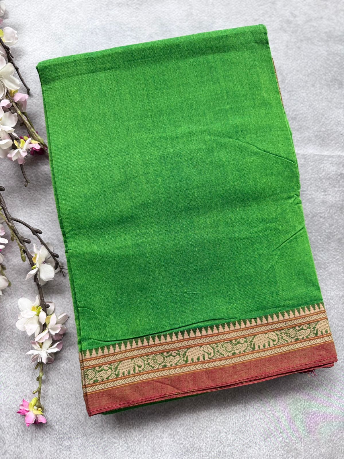 Green Narayanpet Cotton Saree 109