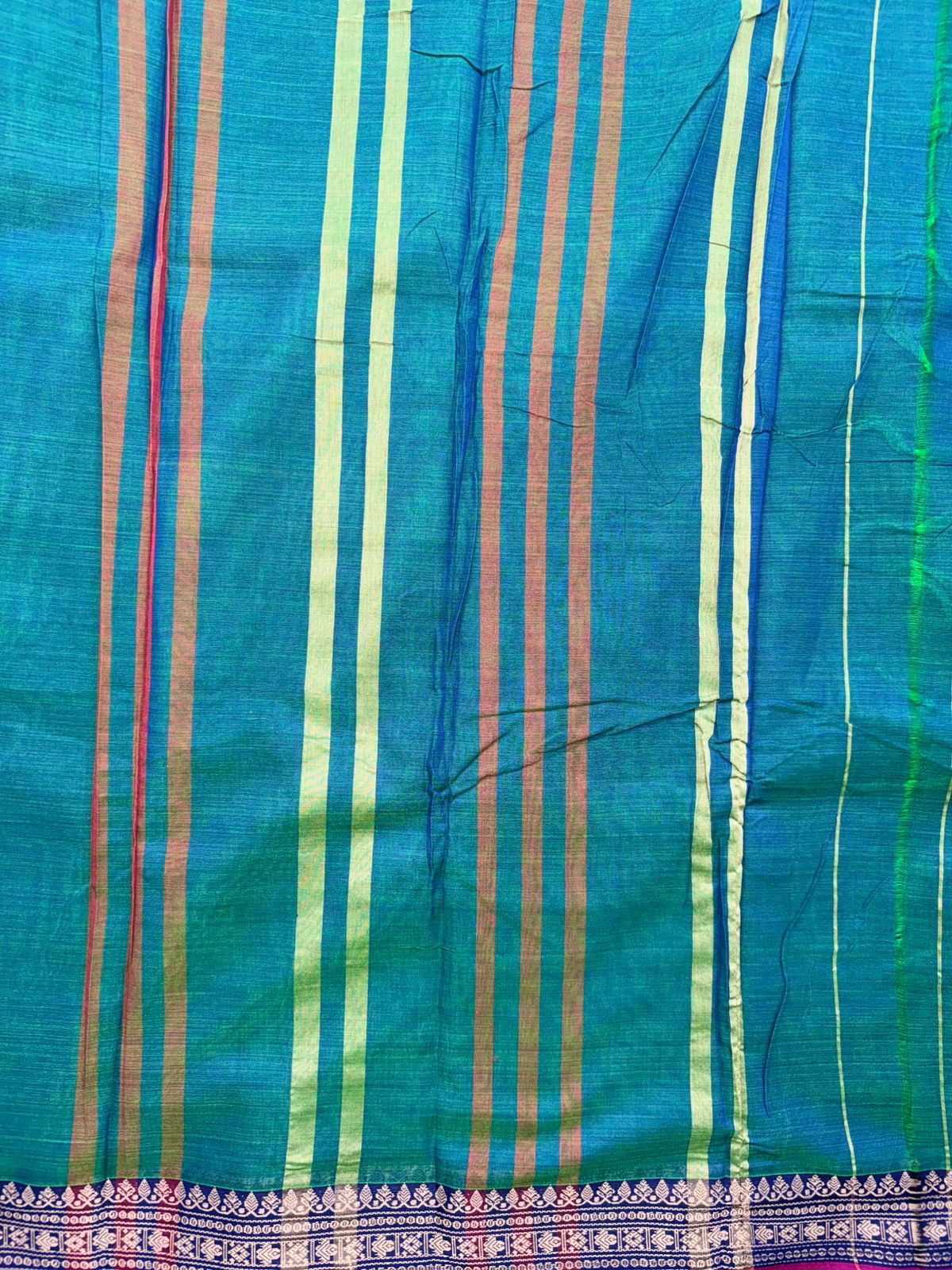 Peacock Blue Narayanpet Cotton Saree 109