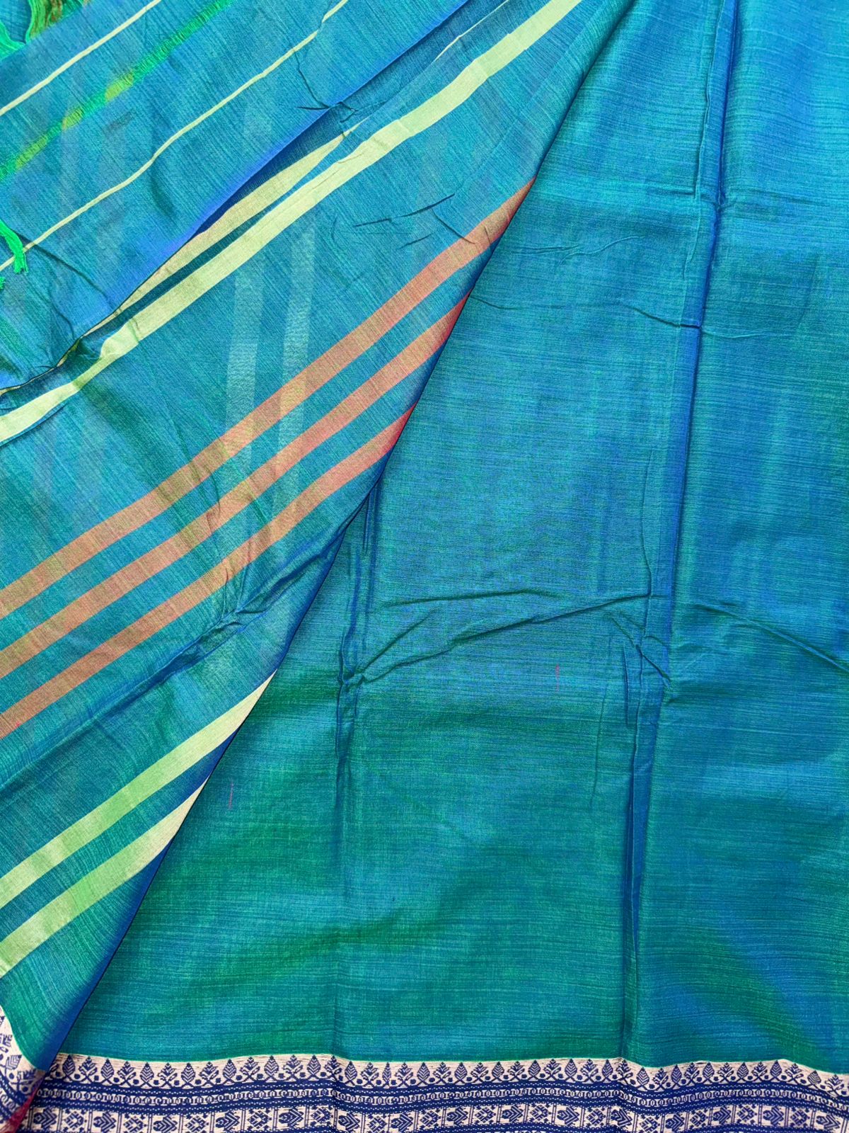 Peacock Blue Narayanpet Cotton Saree 109