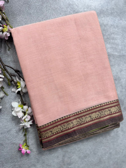 Peach Narayanpet Cotton Saree 109