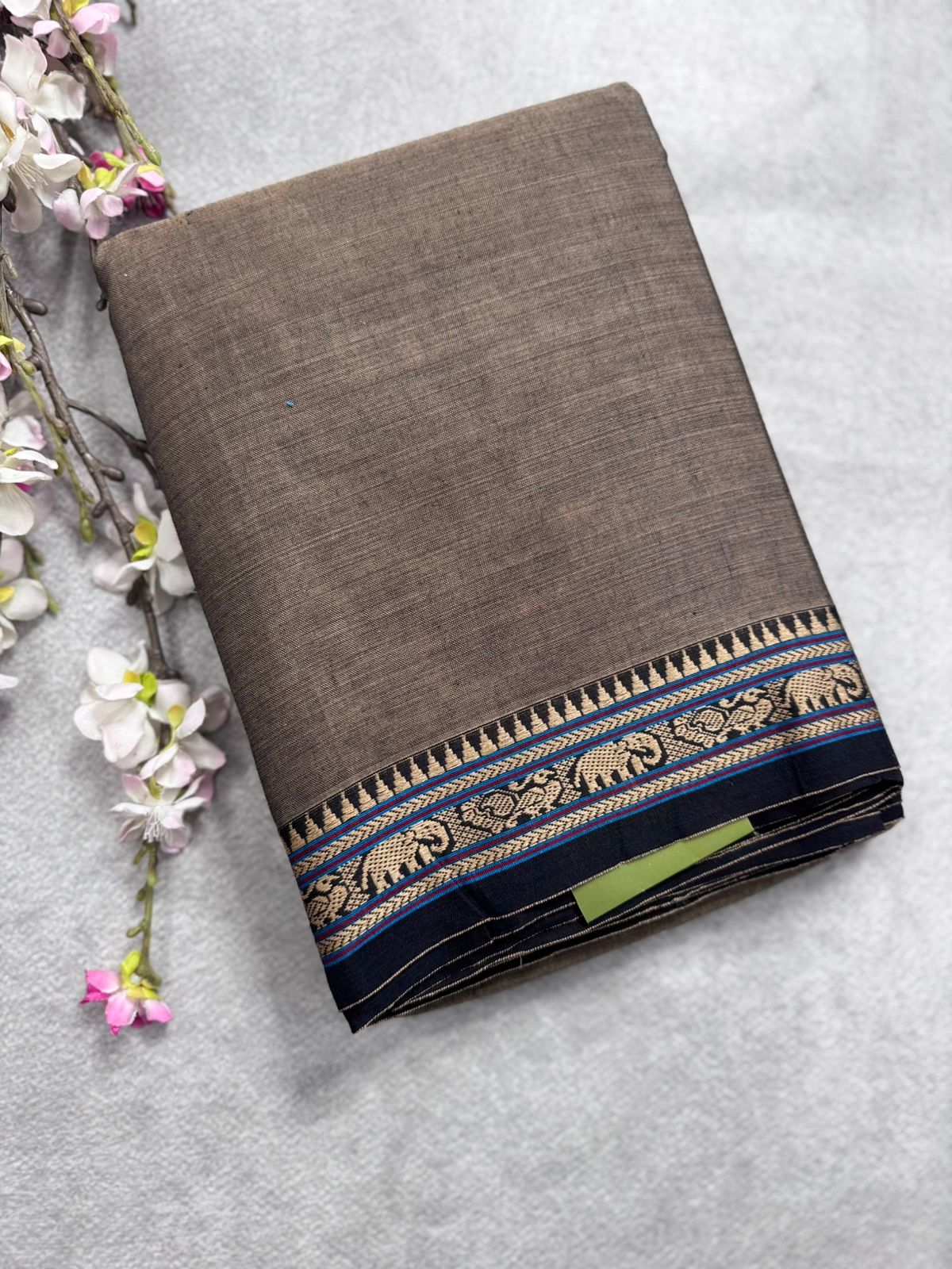 Beige Narayanpet Cotton Saree 109