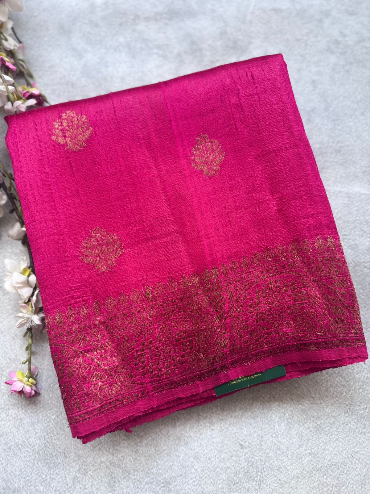 Pink Pure Raw Silk Saree 109