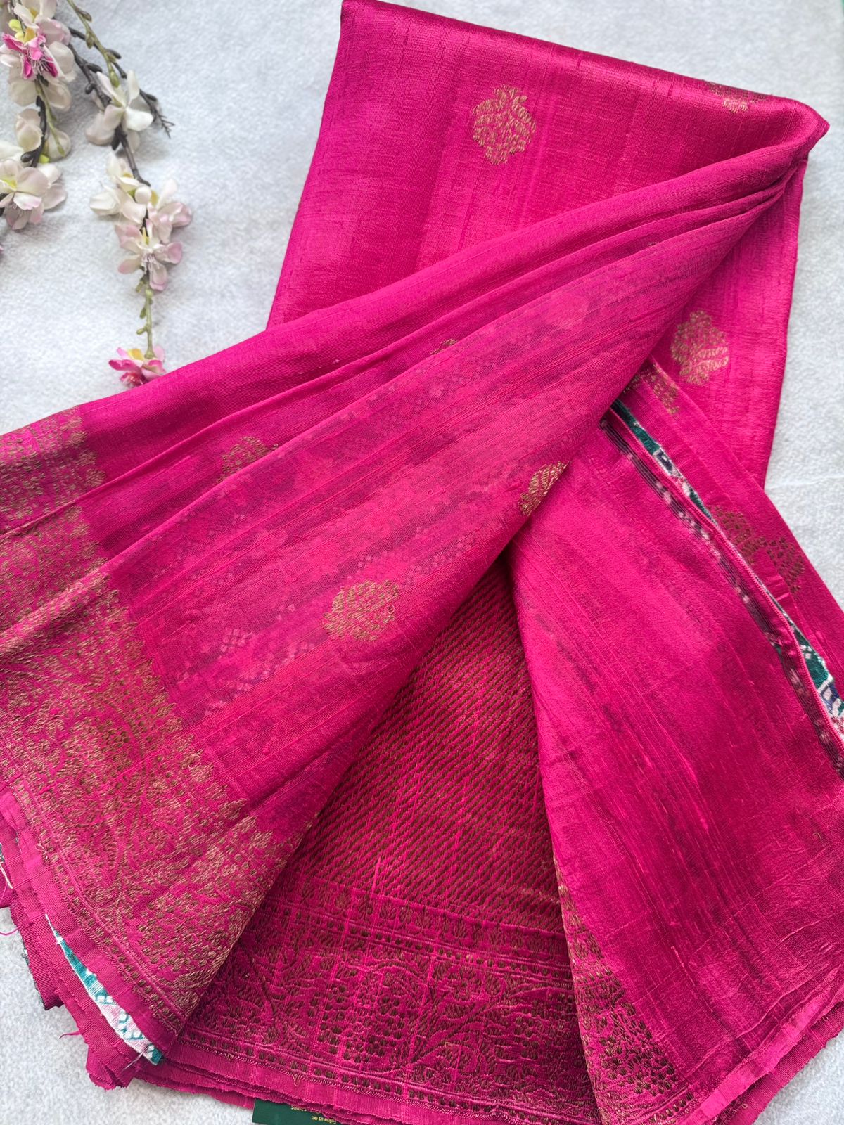 Pink Pure Raw Silk Saree 109