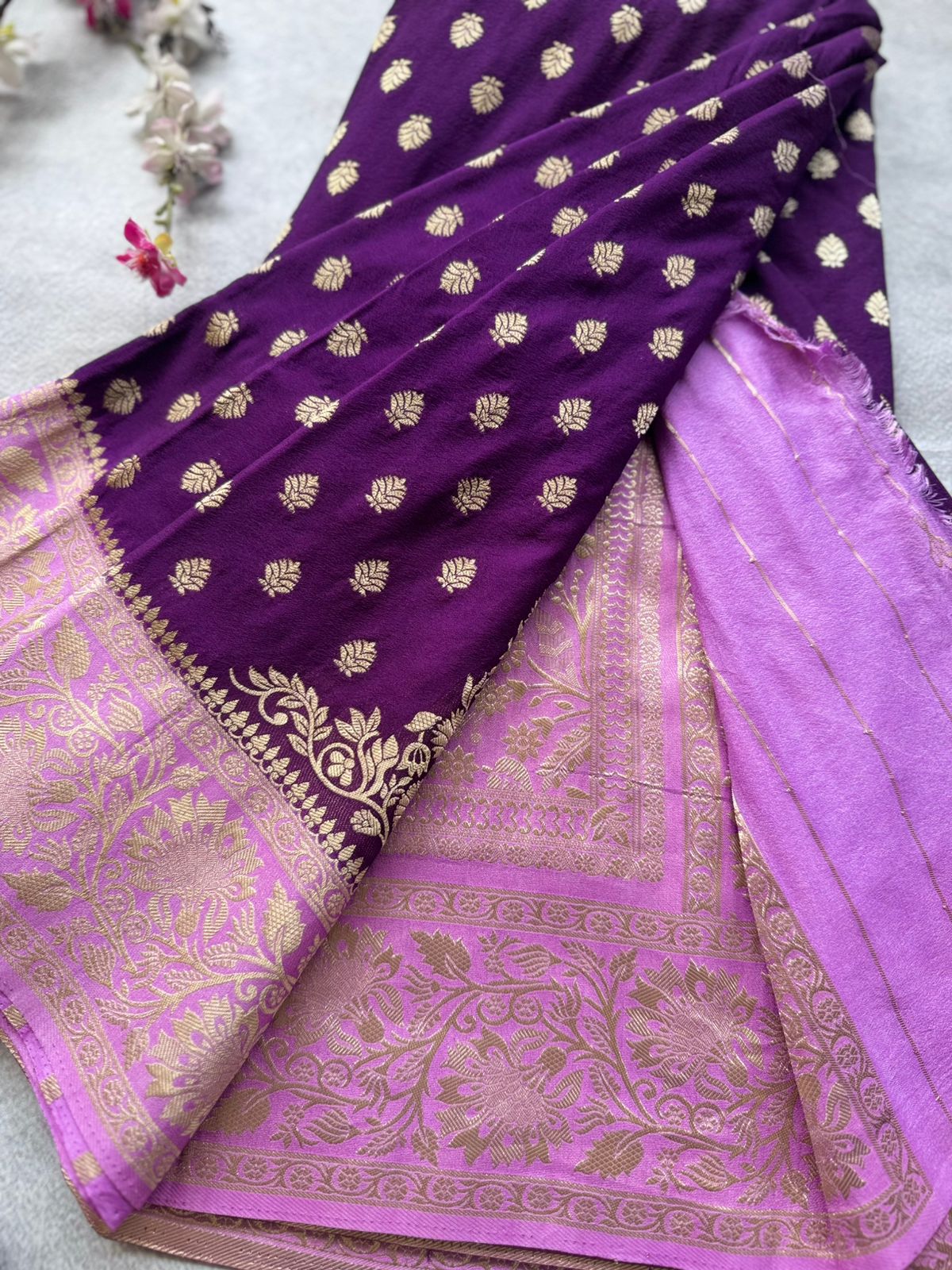 Purple Georgette Saree 109