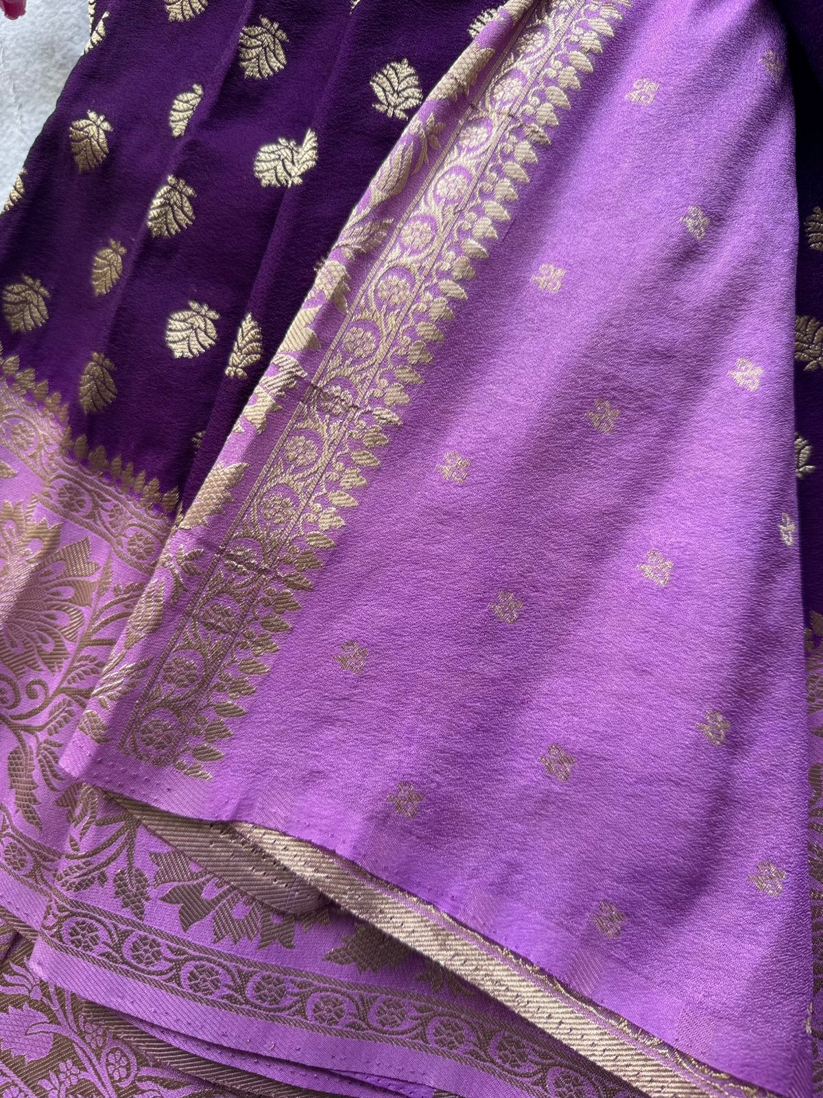 Purple Georgette Saree 109
