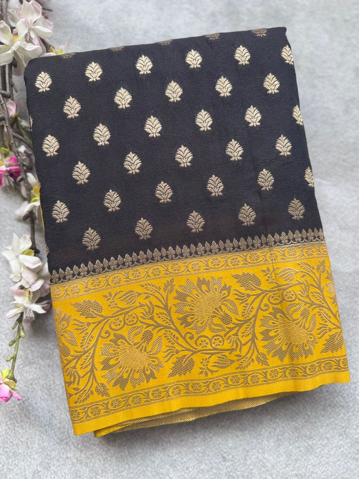 Black Georgette Saree 109