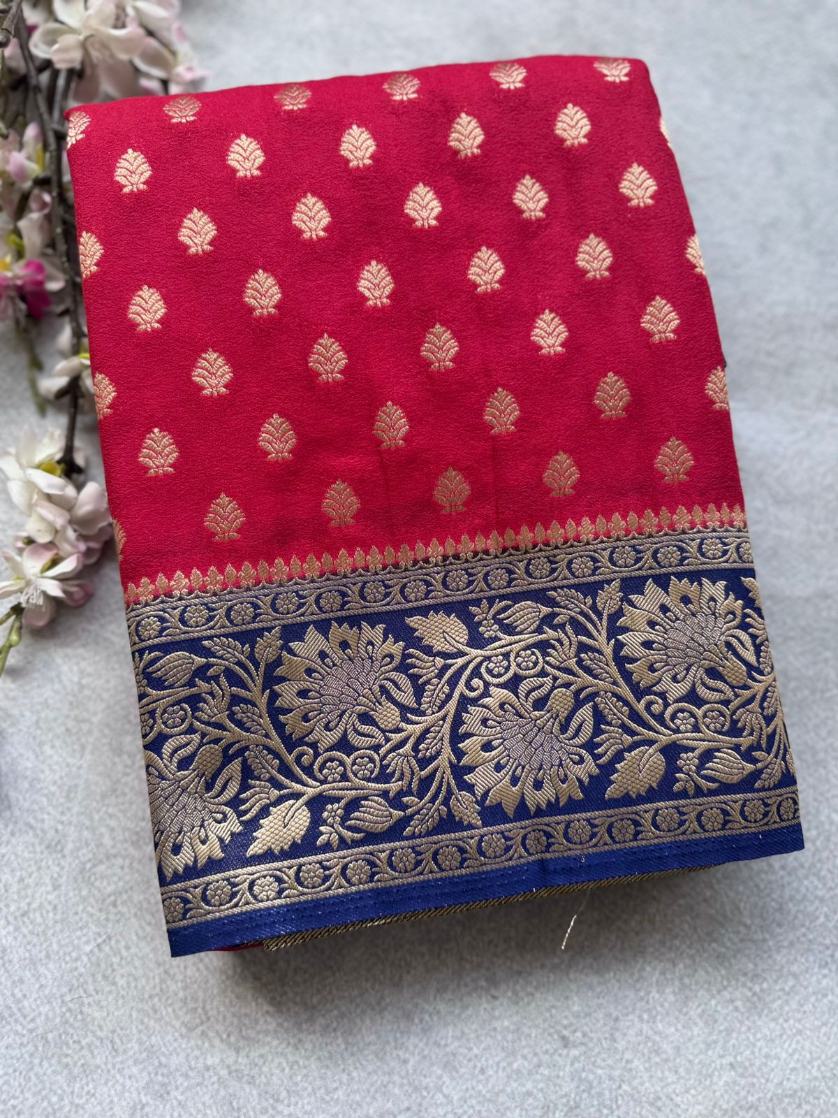 Red Georgette Saree 109