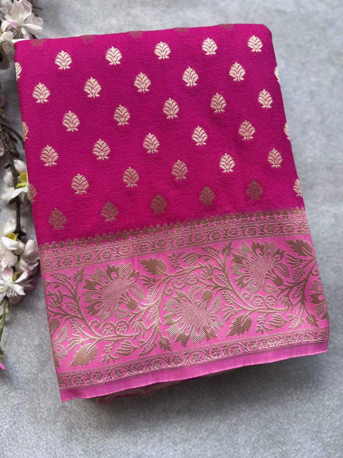 Magenta Georgette Saree 109