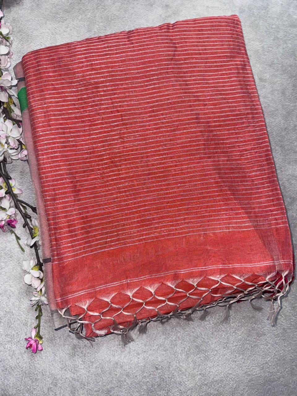 Pink Pure Jamdani Saree (Swara)