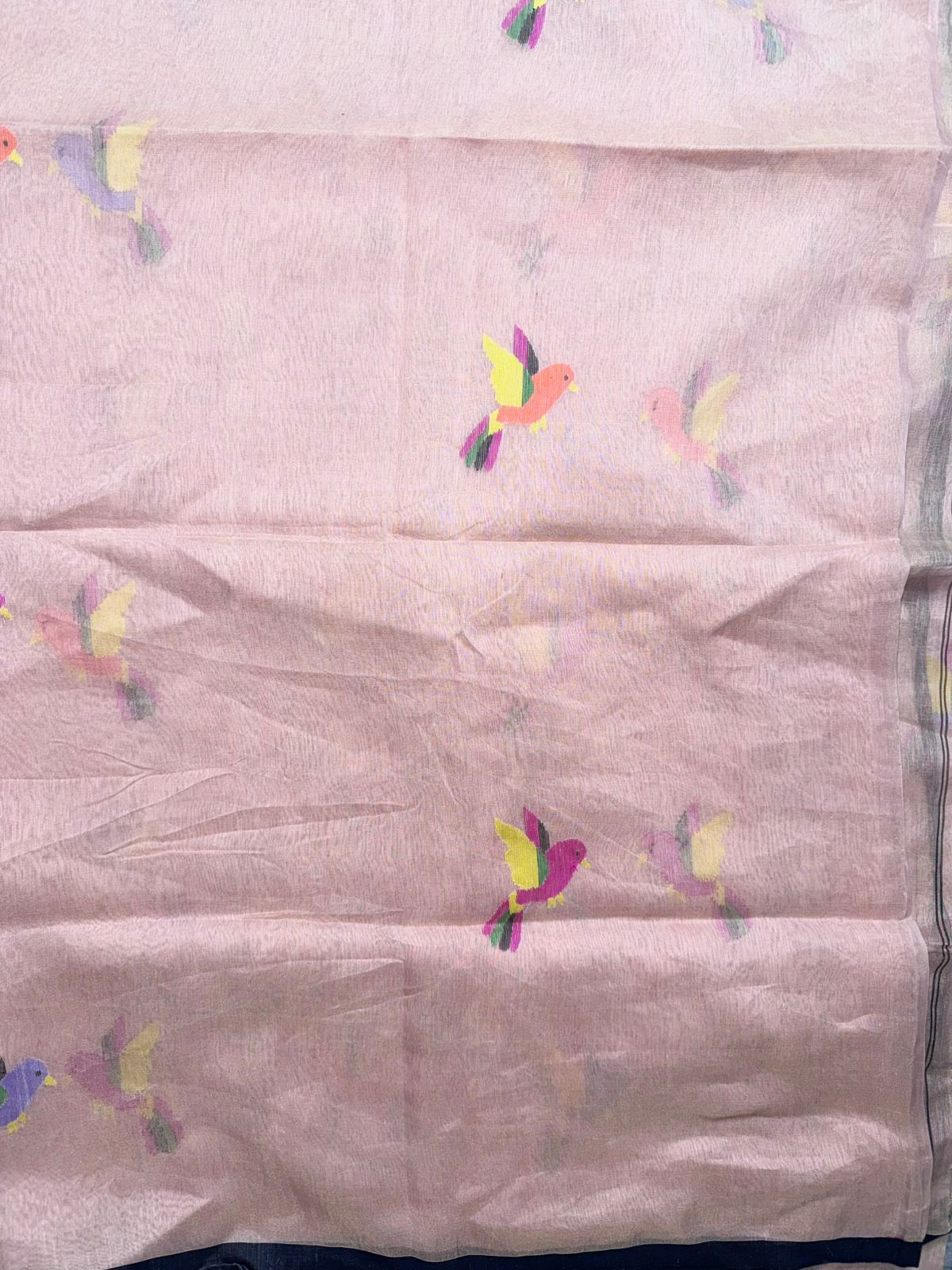Pink Pure Jamdani Saree (Swara)