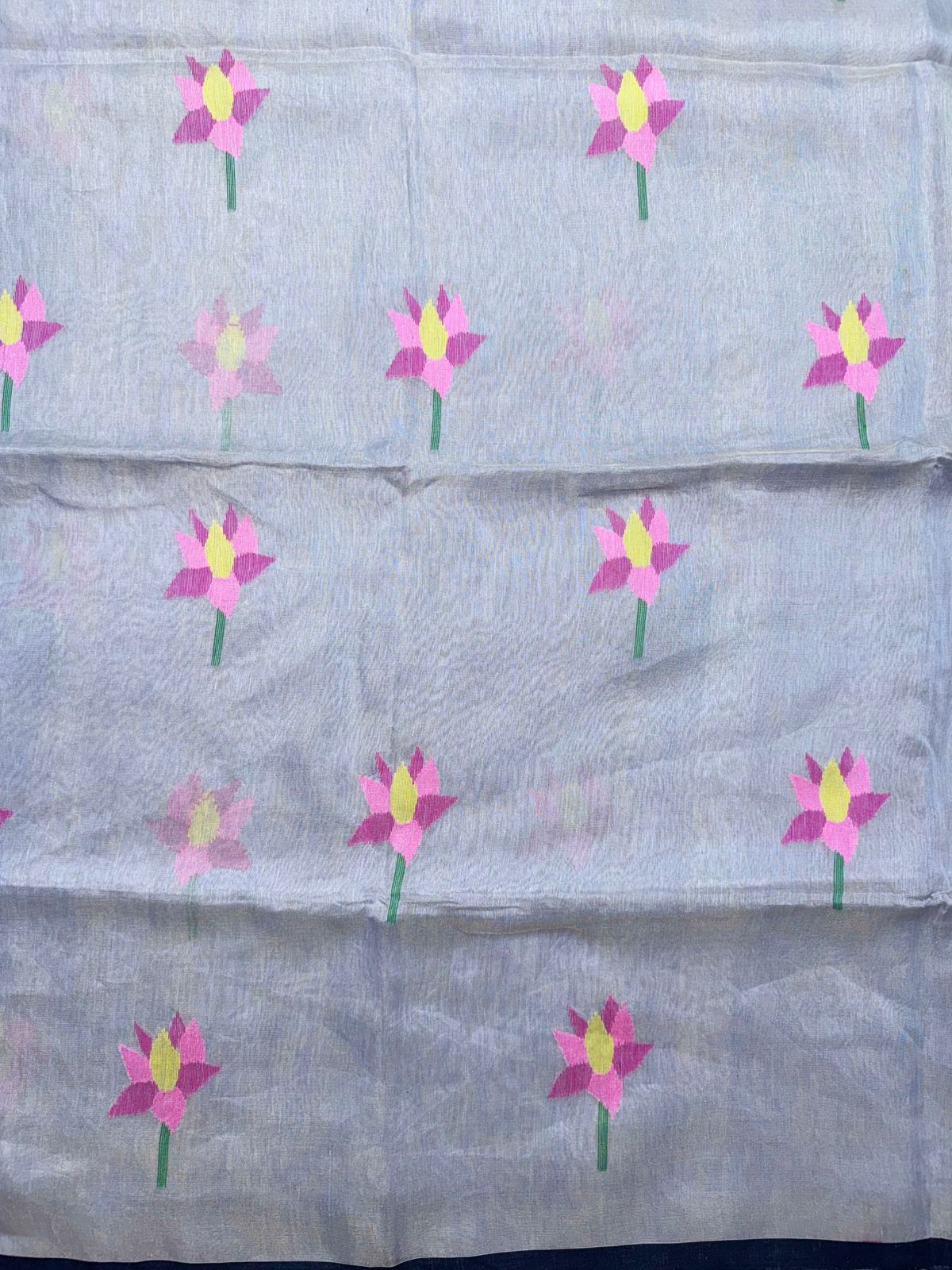 Blue Pure Jamdani Saree (Swara)