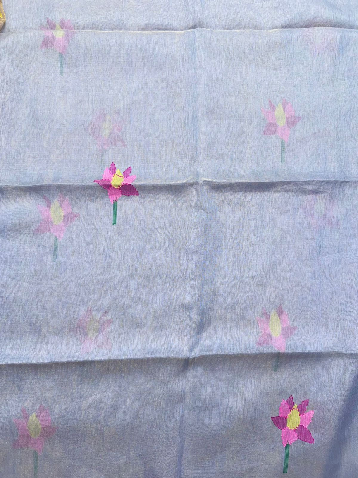 Blue Pure Jamdani Saree (Swara)