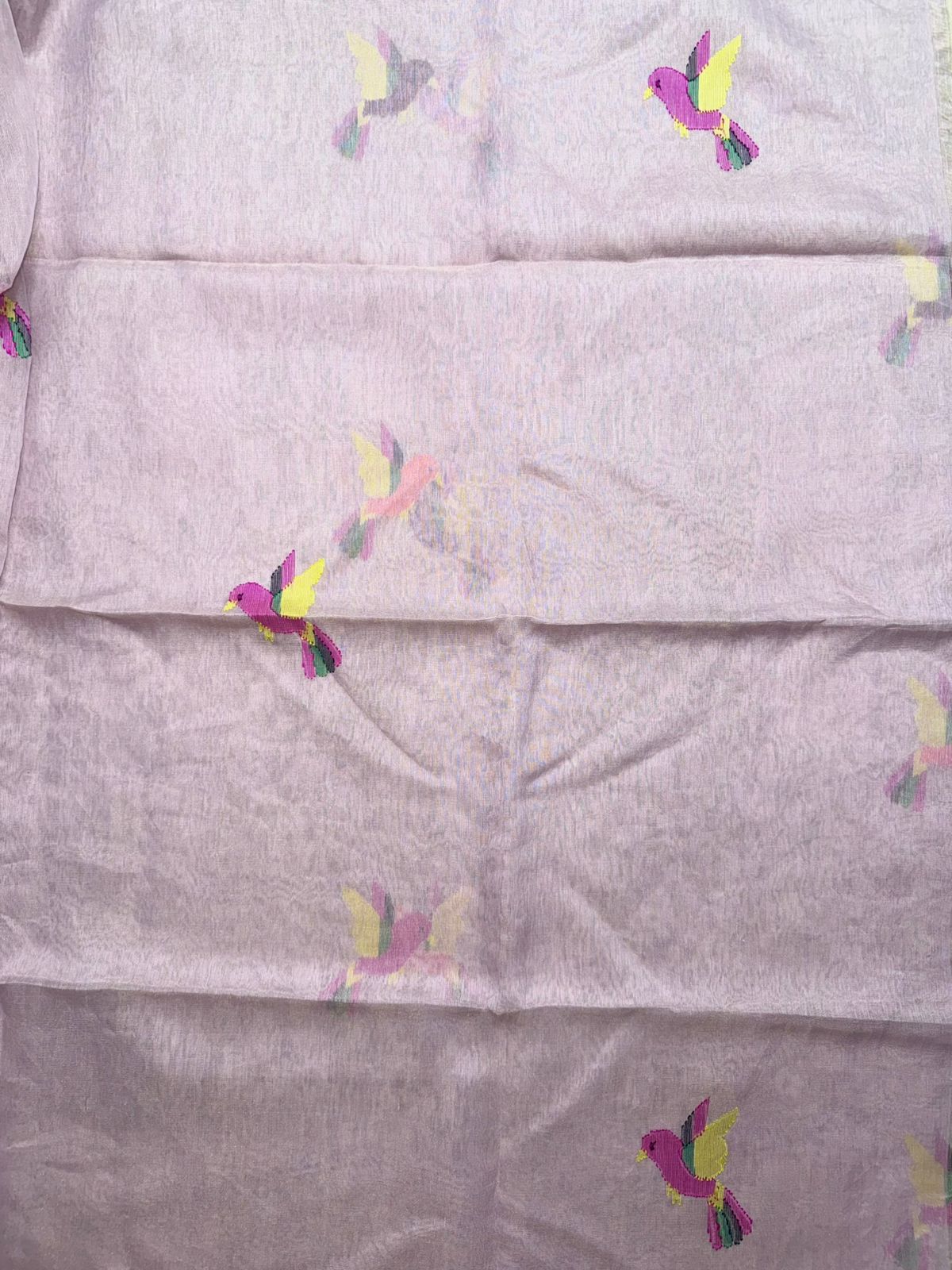 Pink Pure Jamdani Saree (Swara)