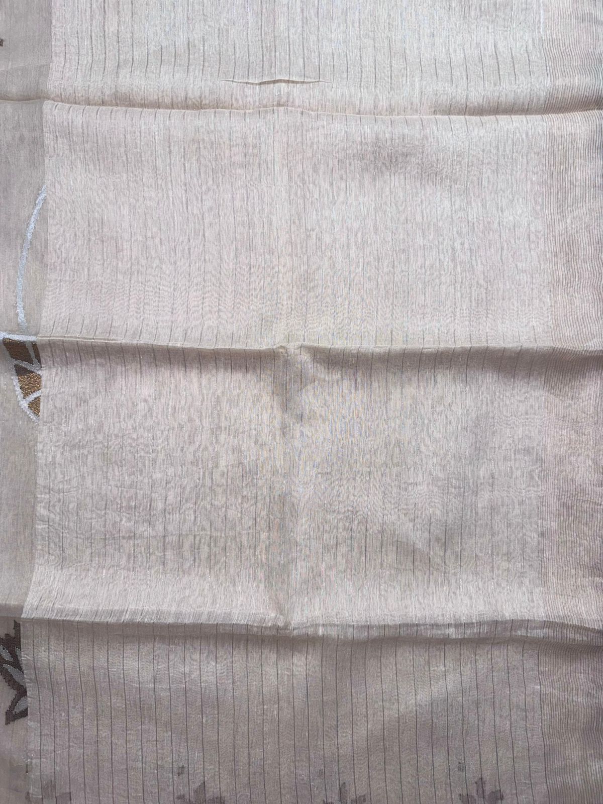 Cream Pure Jamdani Saree (Swara)