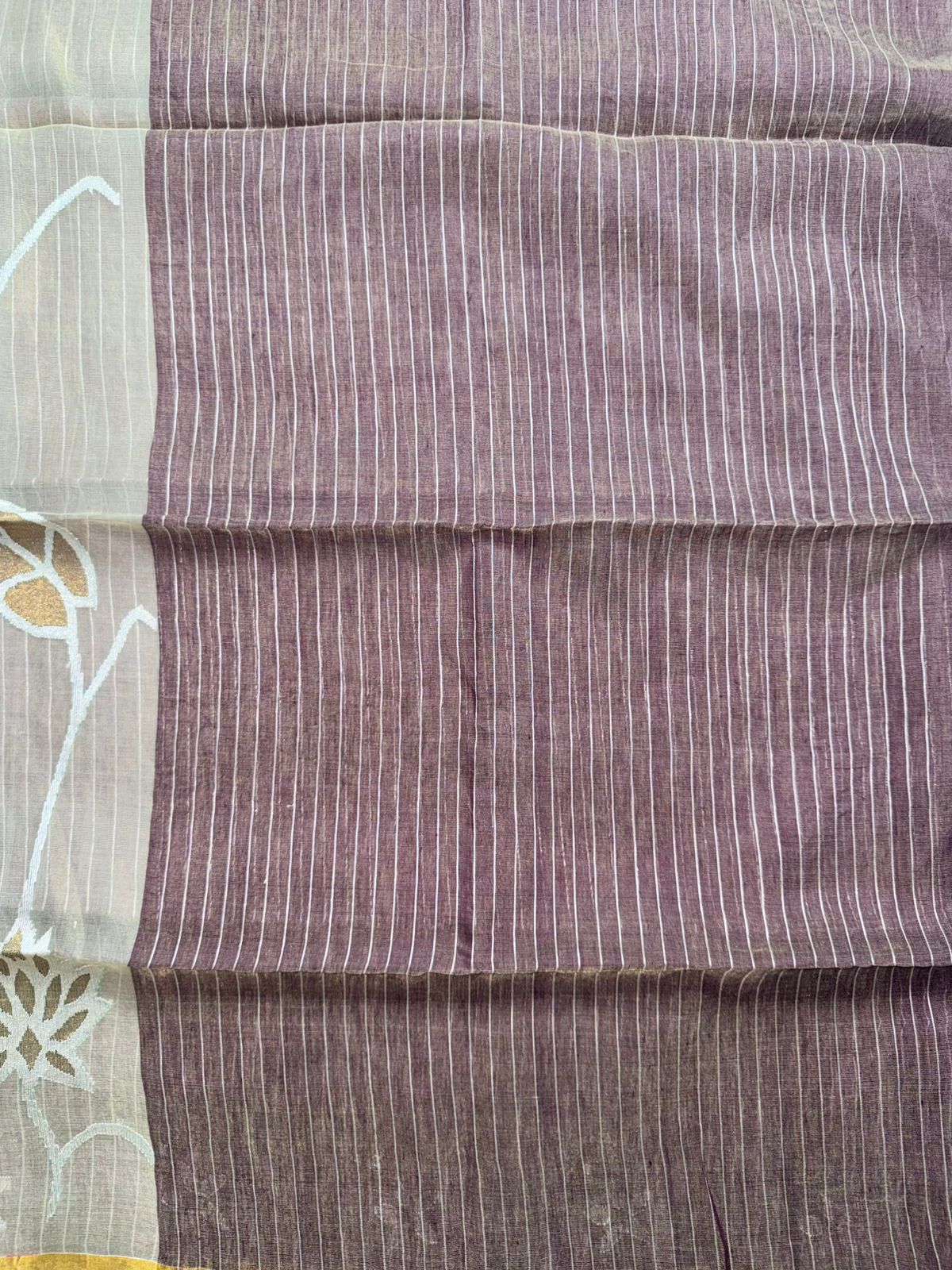 Cream Pure Jamdani Saree (Swara)