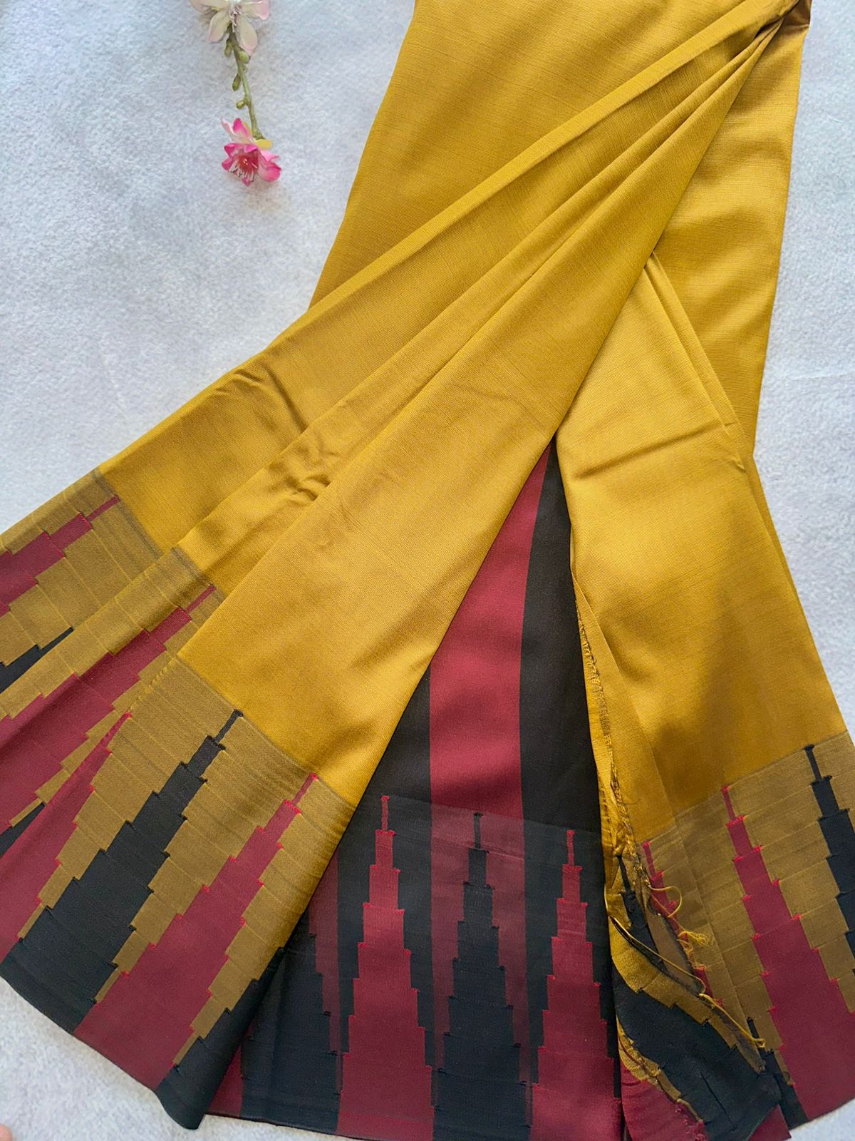 Mustard Semi Silk Saree 109