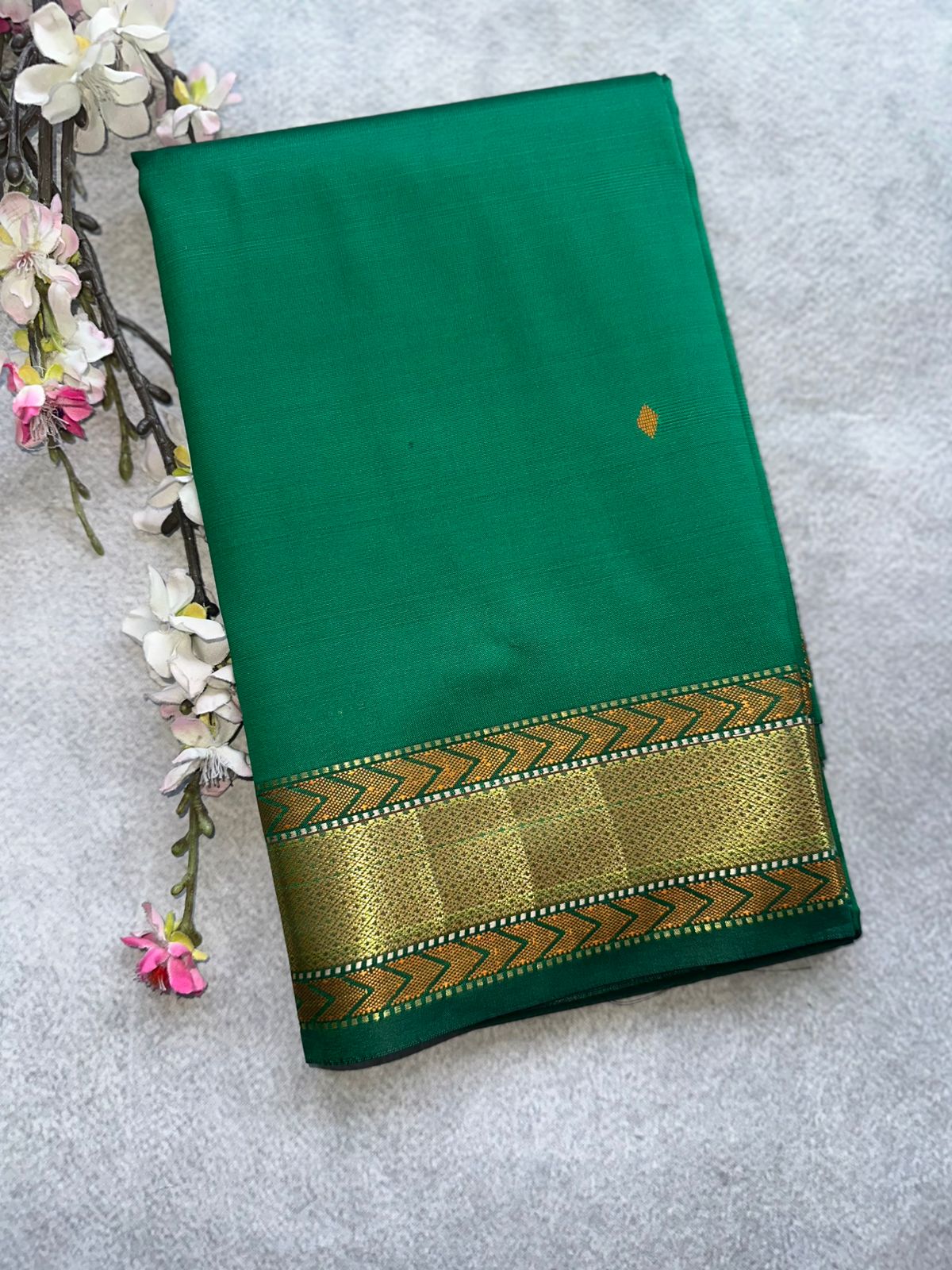 Green Semi Silk Saree 109