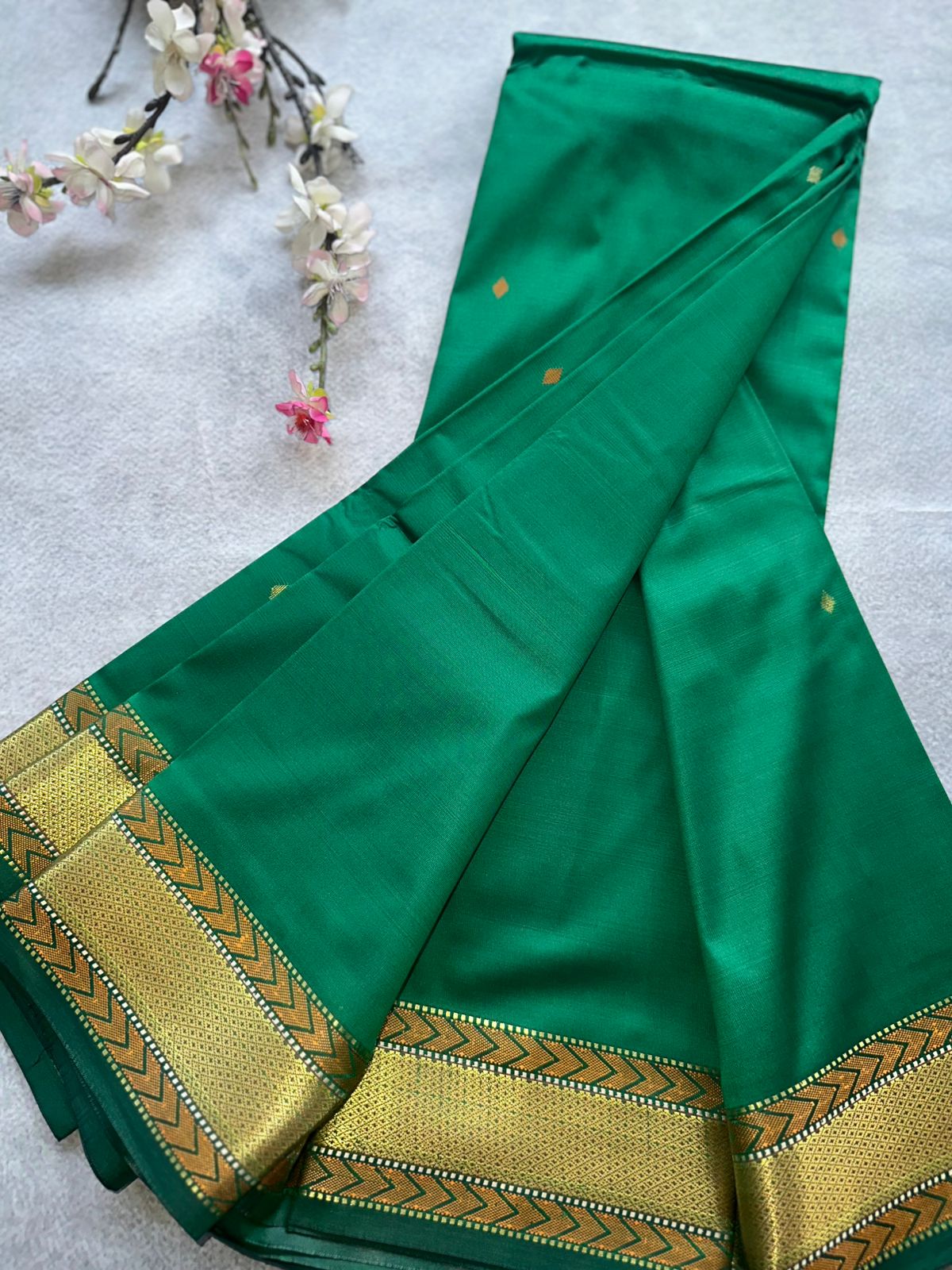 Green Semi Silk Saree 109