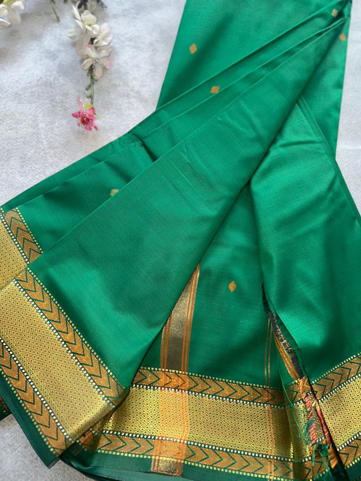 Green Semi Silk Saree 109