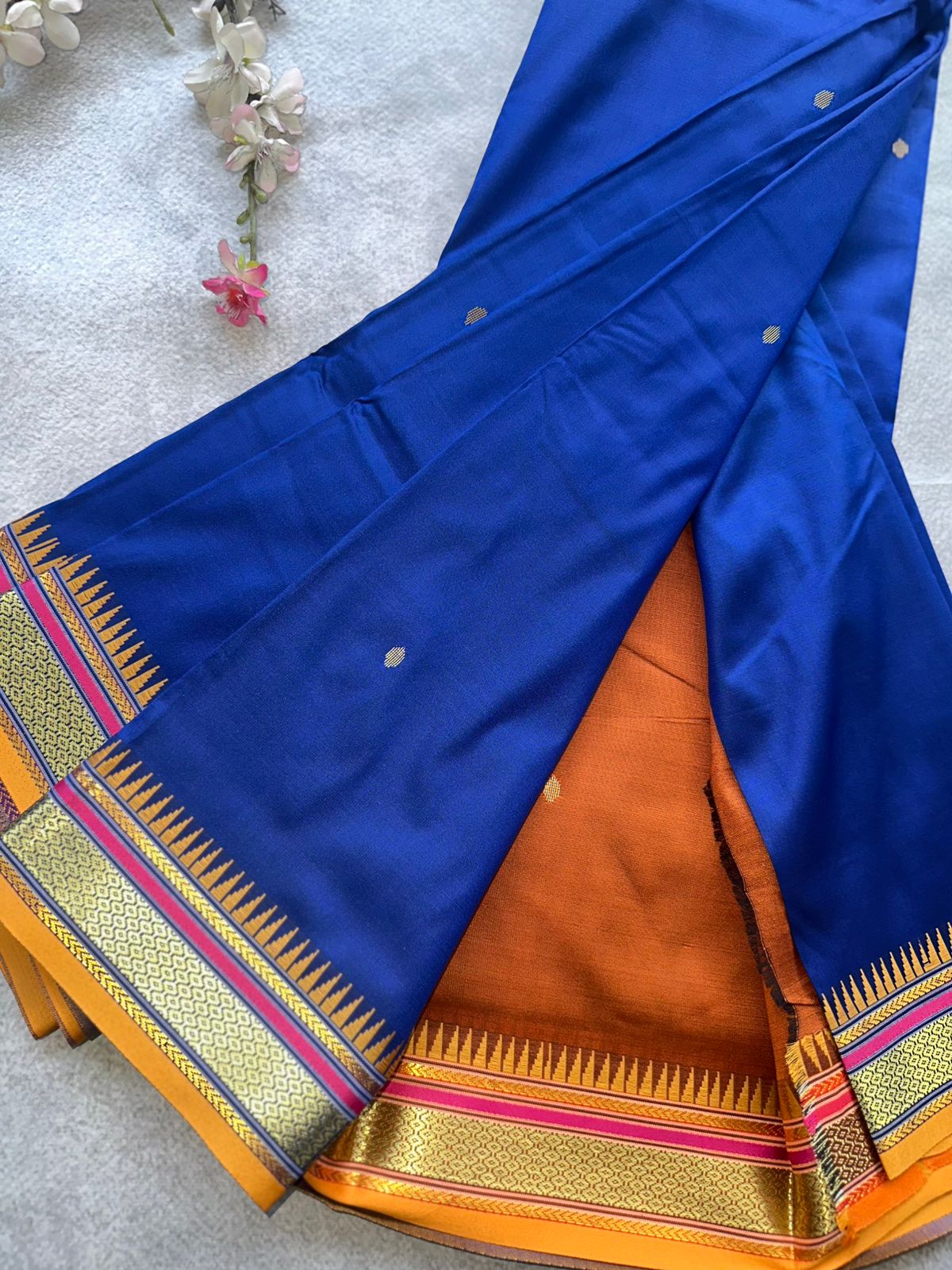 Royal Blue Semi Silk Saree 109