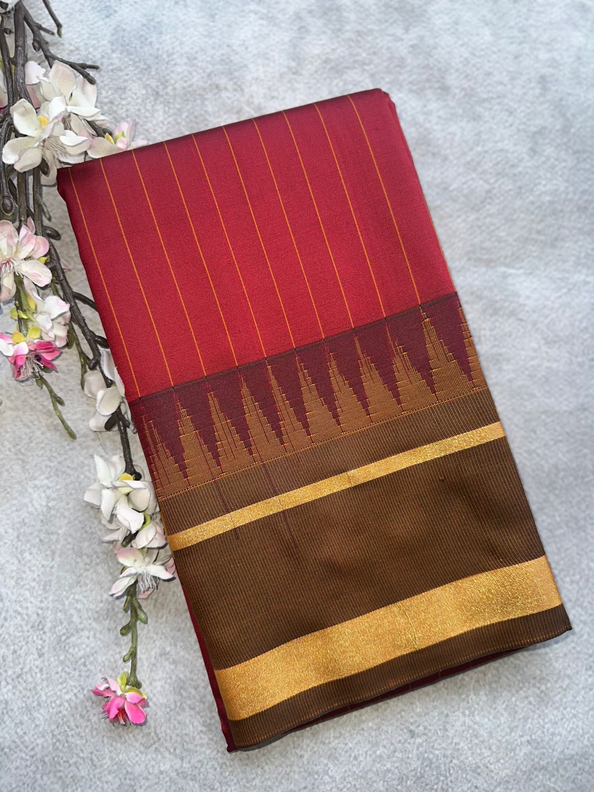 Red Semi Silk Saree 109
