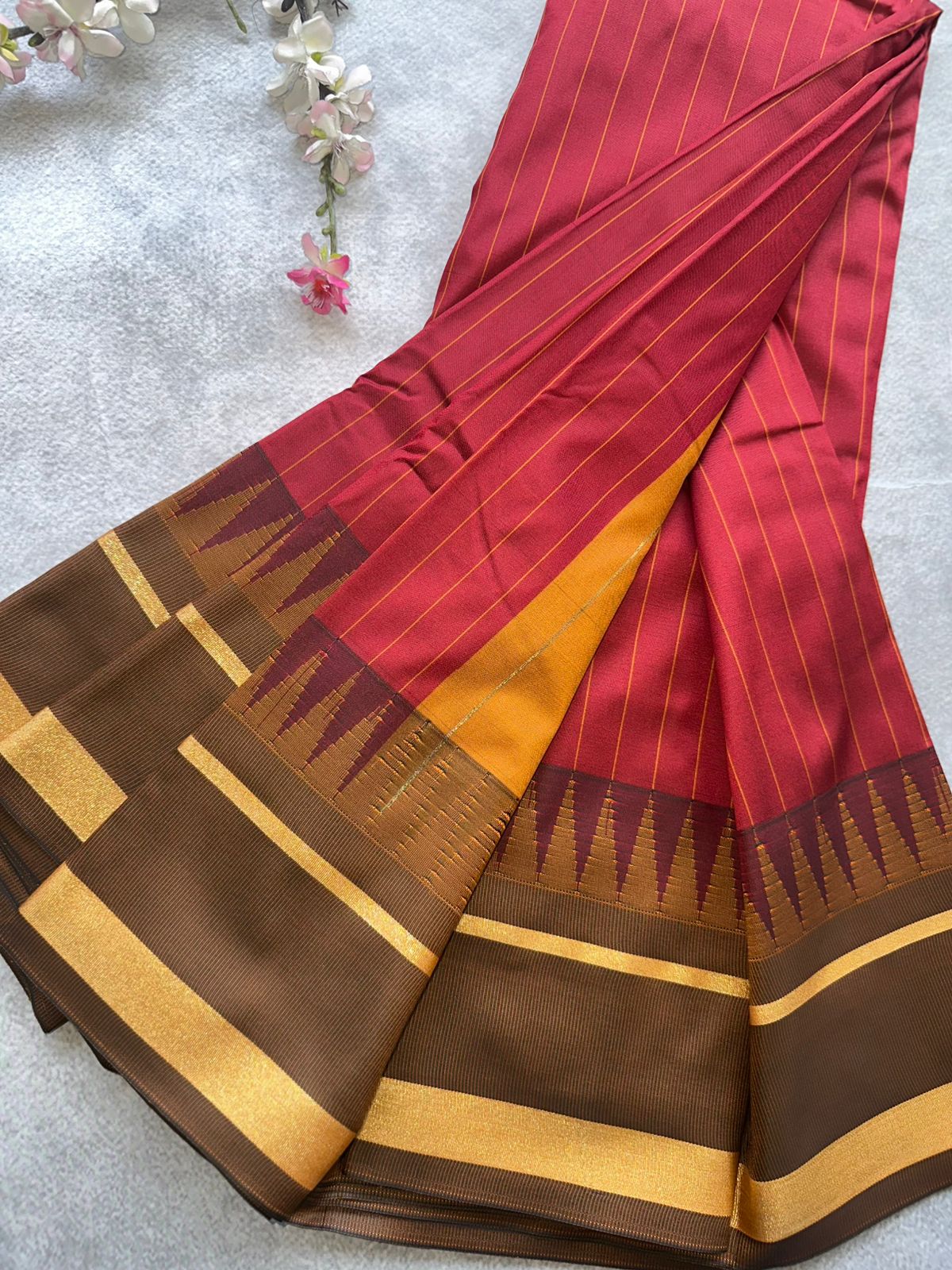 Red Semi Silk Saree 109
